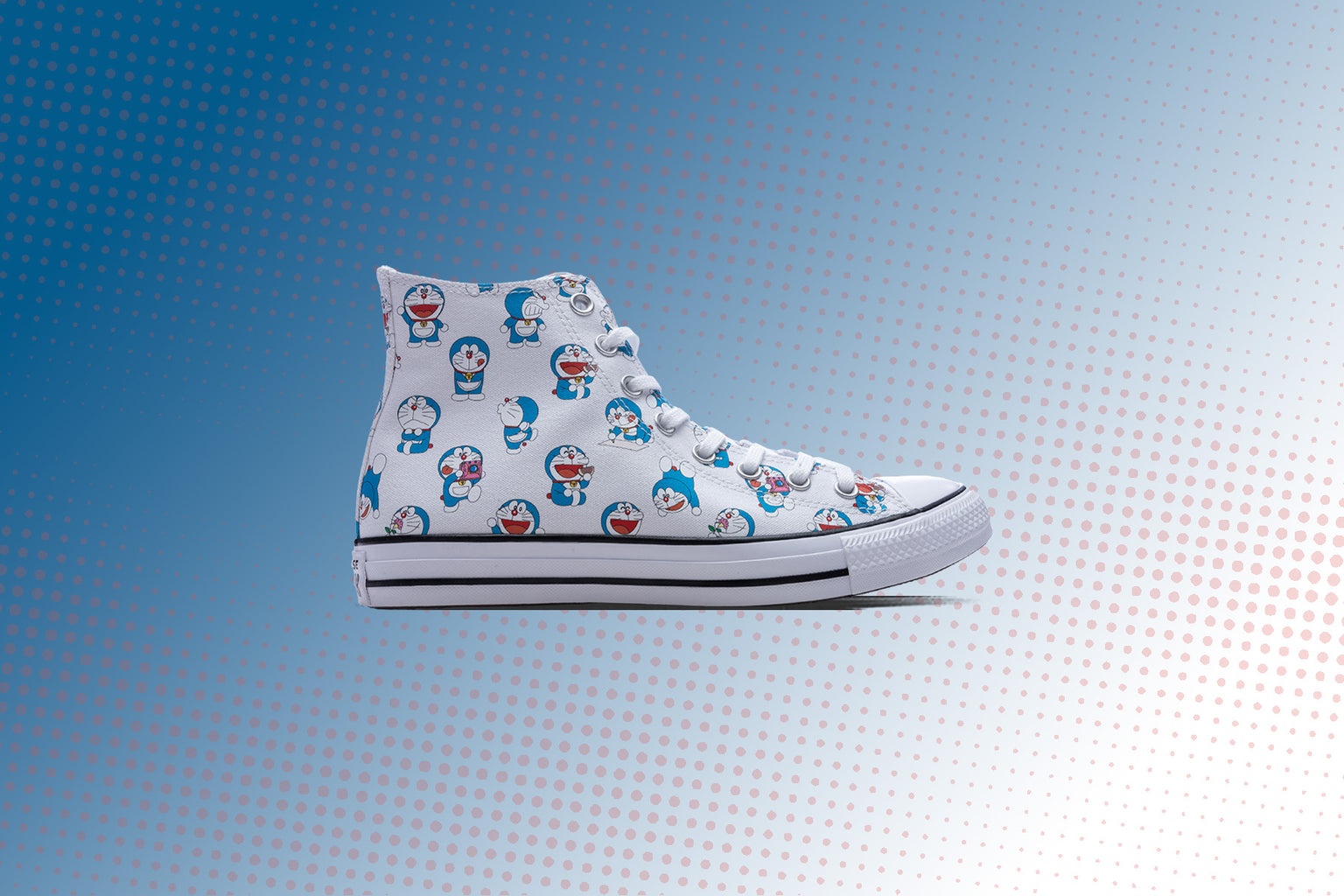 CONVERSE X DORAEMON CHUCK TAYLOR ALL STAR HI - VINTAGE WHITE/HAWAIIAN GOLD/FLAMINGO - 5