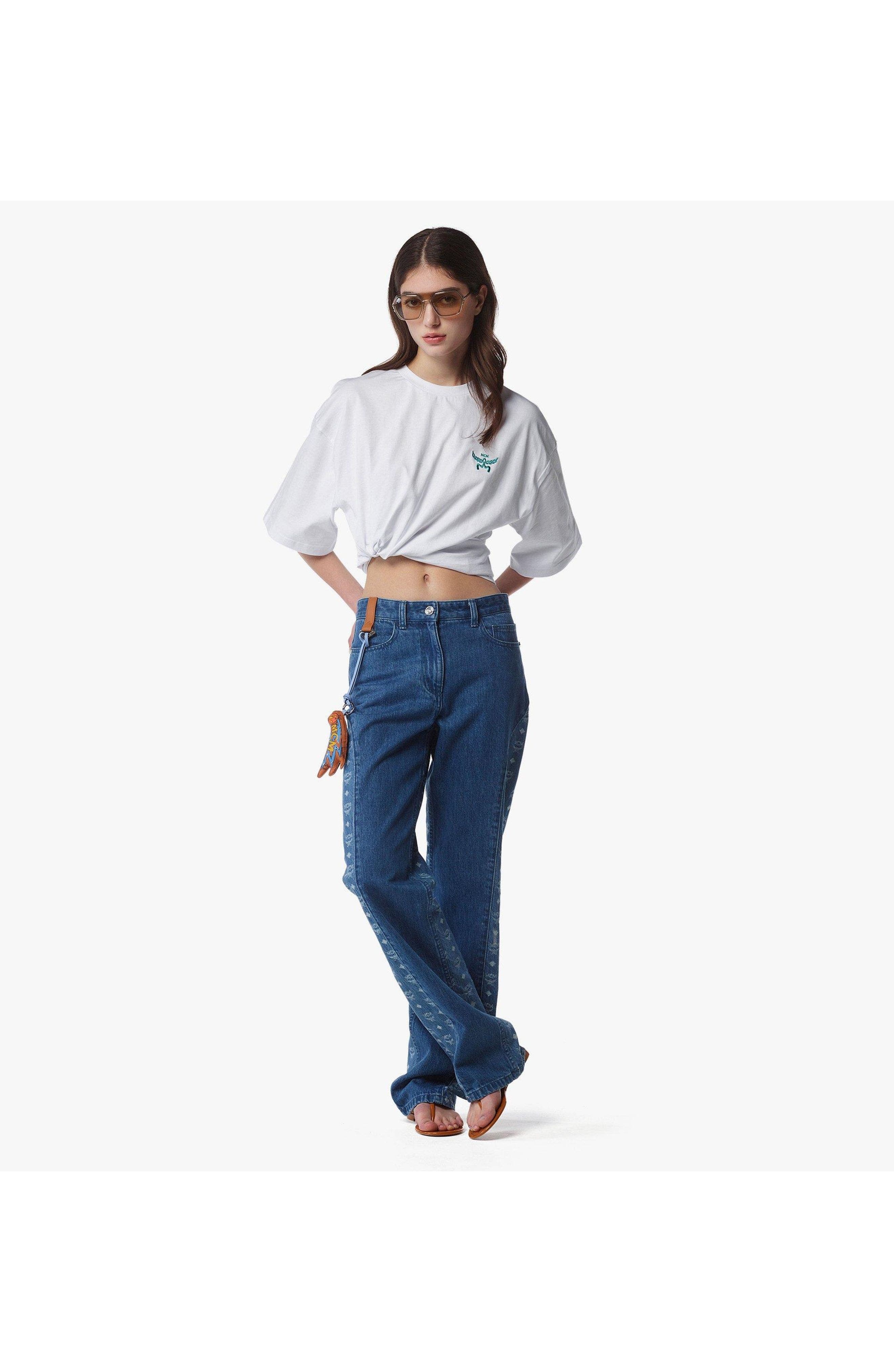 MCM x SNIPES Rhinestone Logo T-Shirt in White at Nordstrom - 6