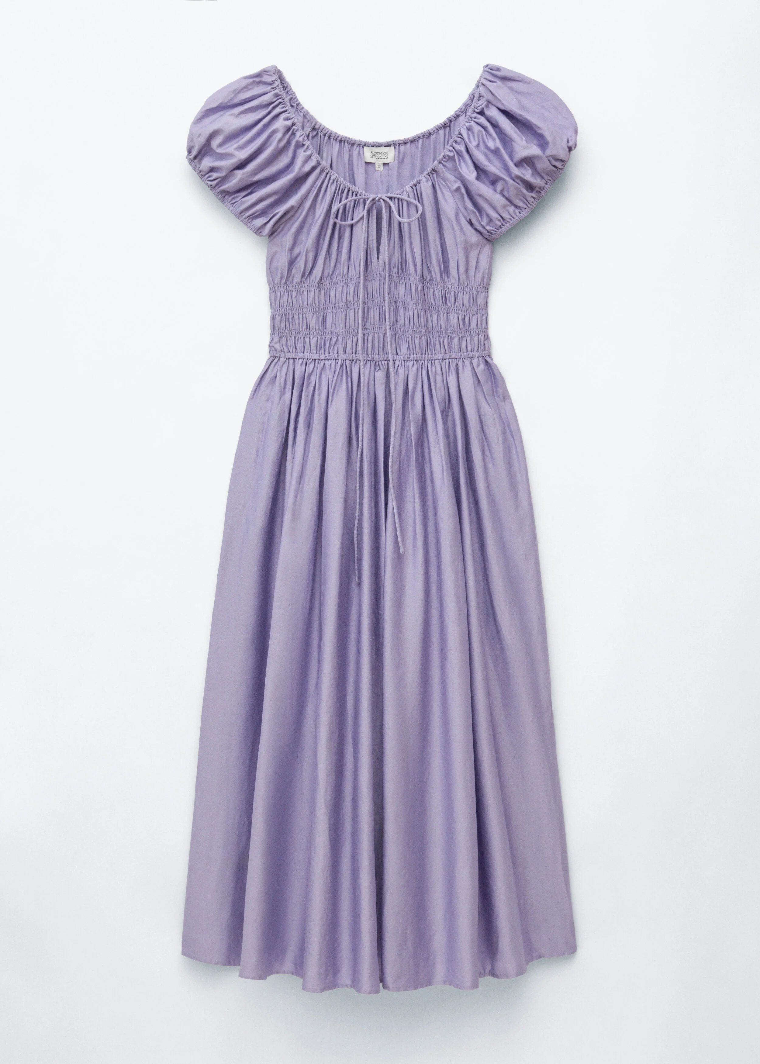 Cotton Smocked Midi Dress - 1