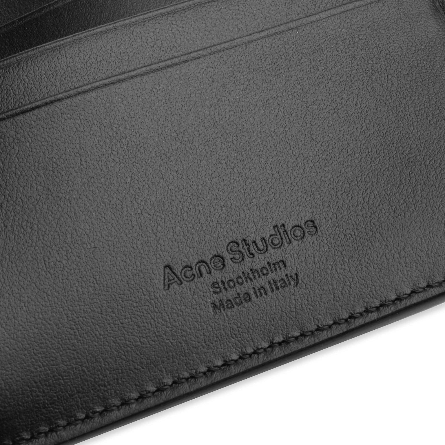 FOLDED LEATHER WALLET FN-UX-SLGS000286 - BLACK - 3