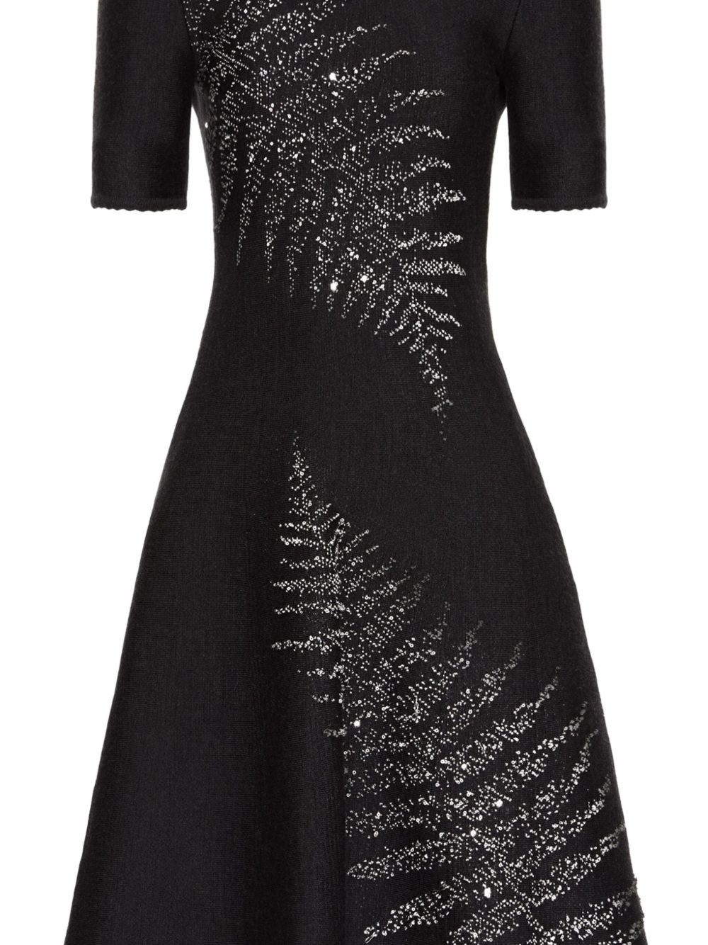fern-embroidered knit dress - 2