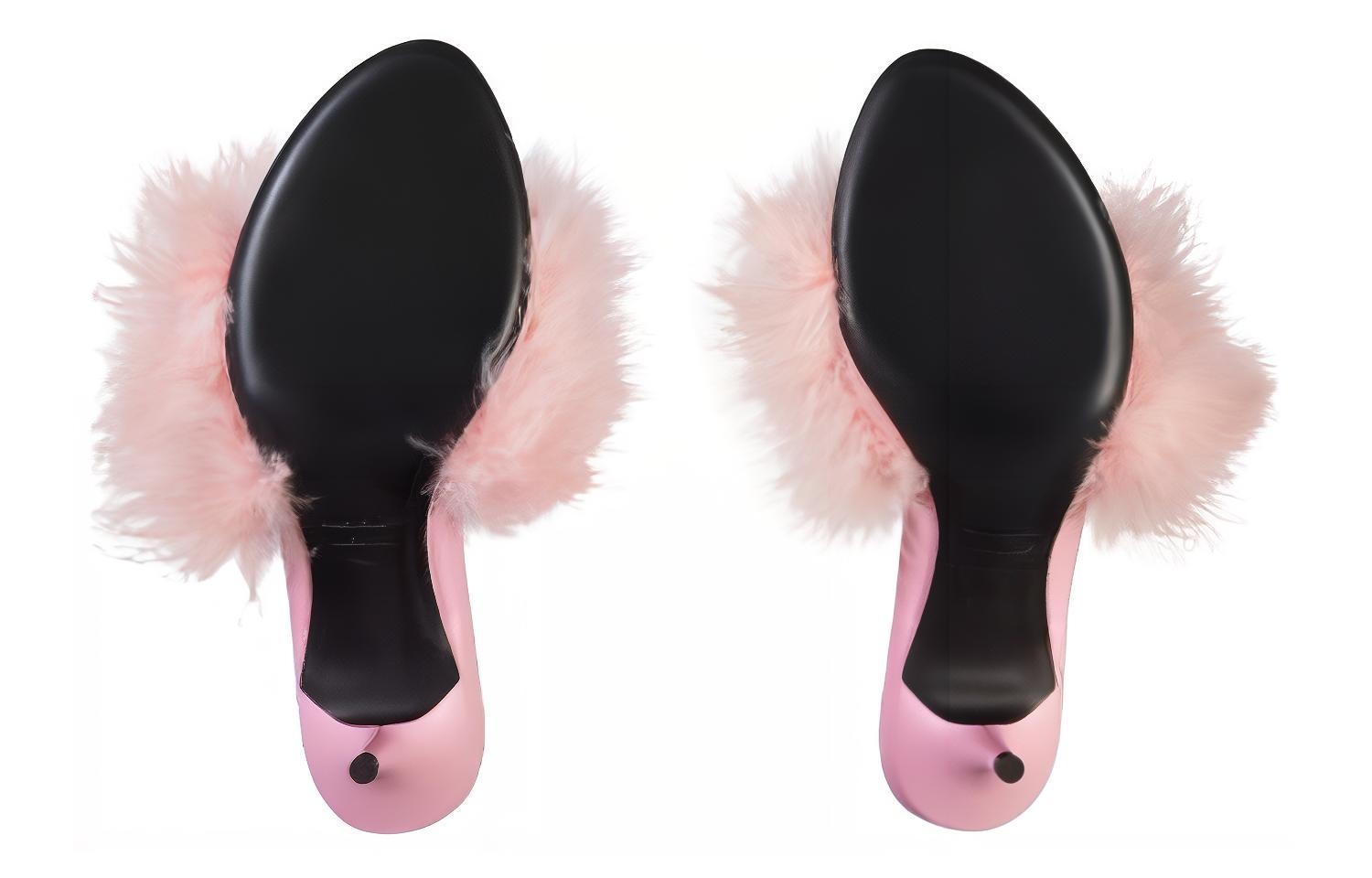 (WMNS) Balenciaga Boudoir 70mm Sandals 'Pink Feathers' 787447W0WMQ5000 - 6