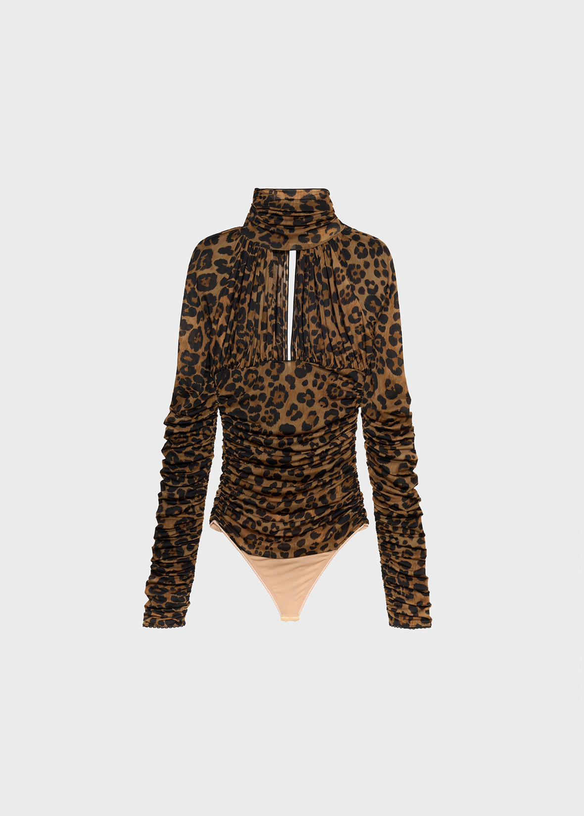 PRINTED JERSEY BODYSUIT WITH CUT-OUT - 1