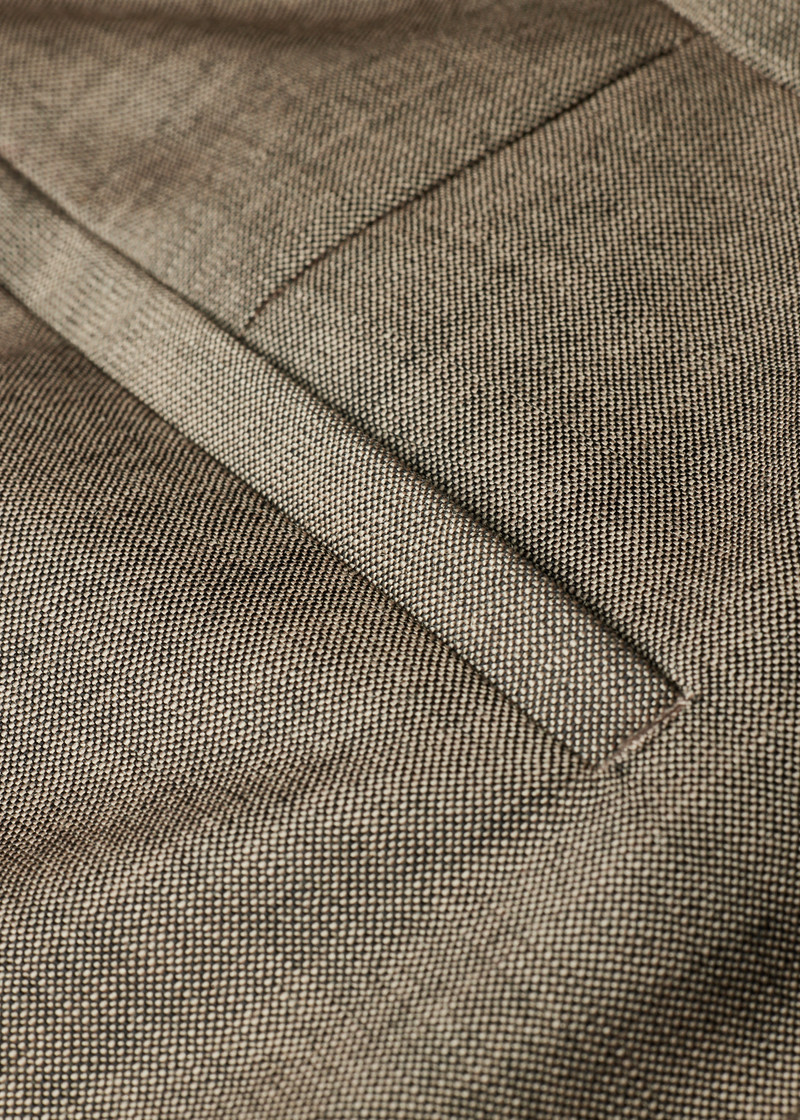 Relaxed-Fit Brown Wool-Mohair Trousers 6