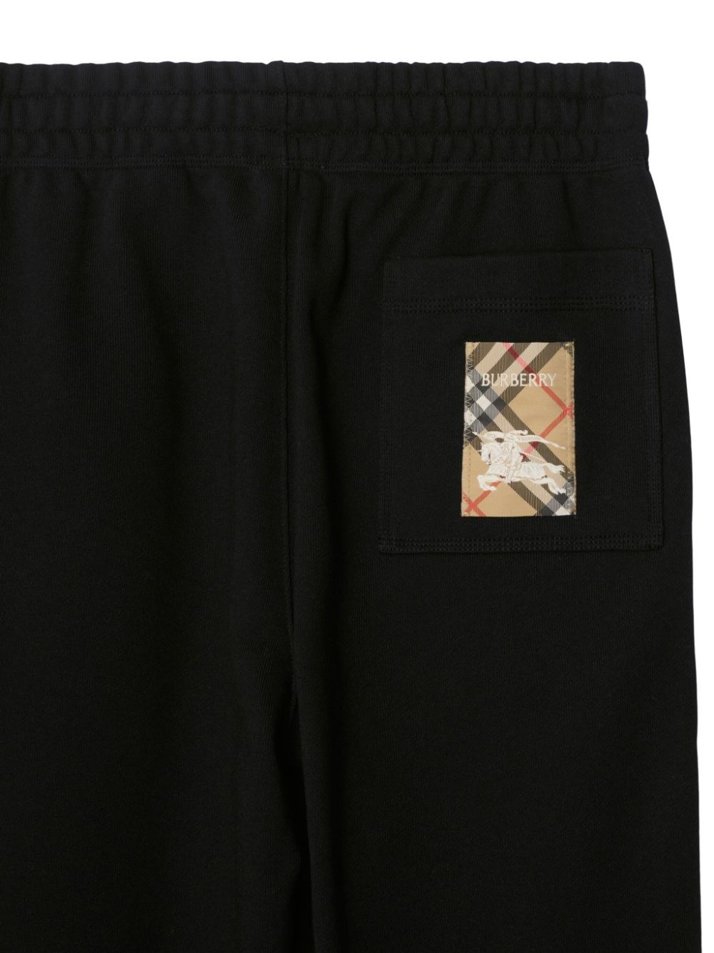 checked cotton track pants - 5