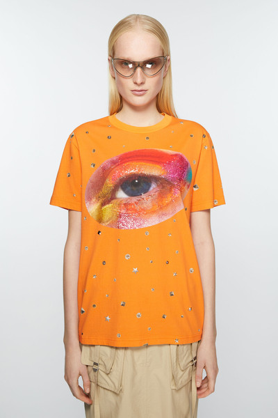 Acne Studios Printed t-shirt - Bright orange outlook