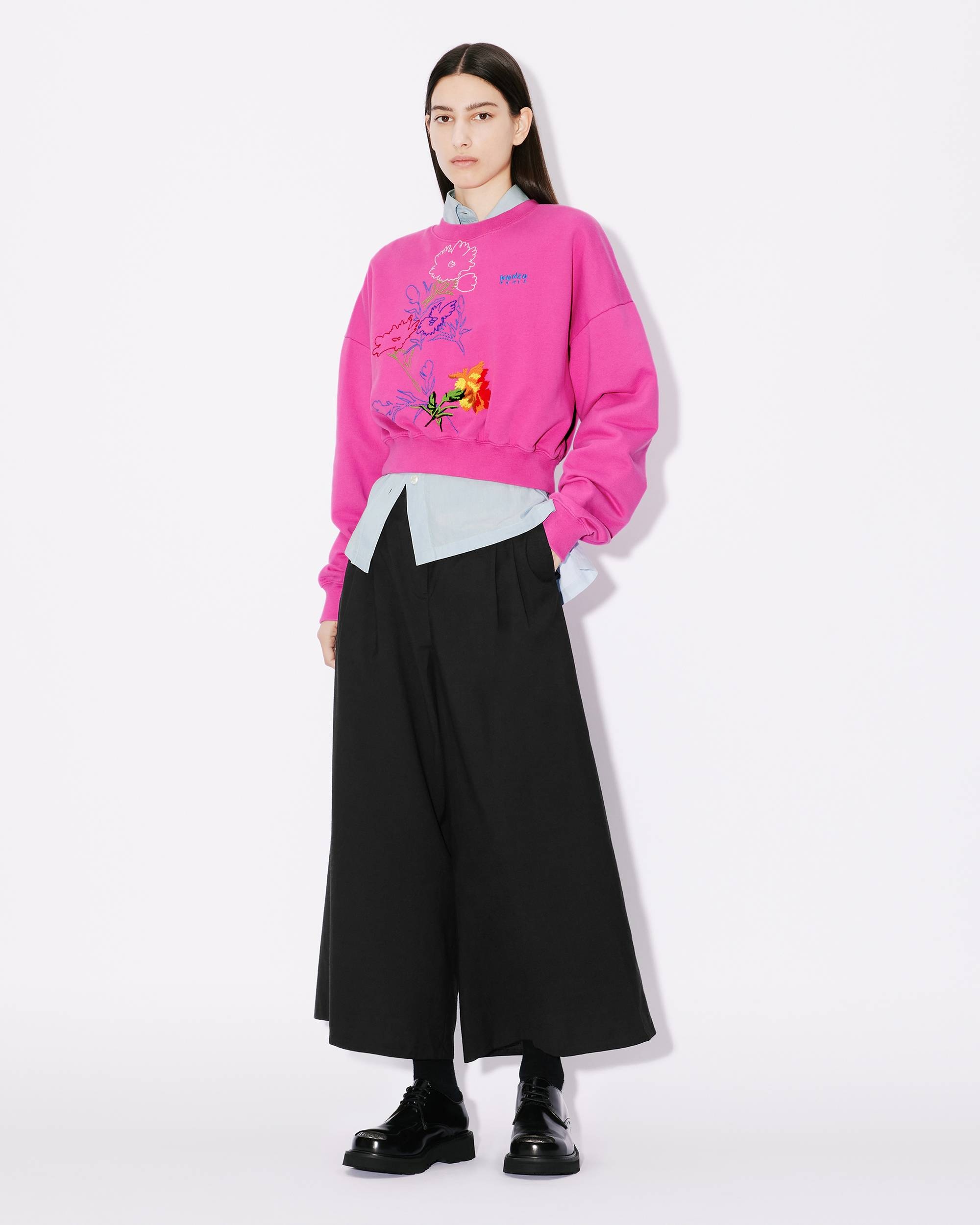 'KENZO Drawn Flowers' embroidered sweatshirt - 5