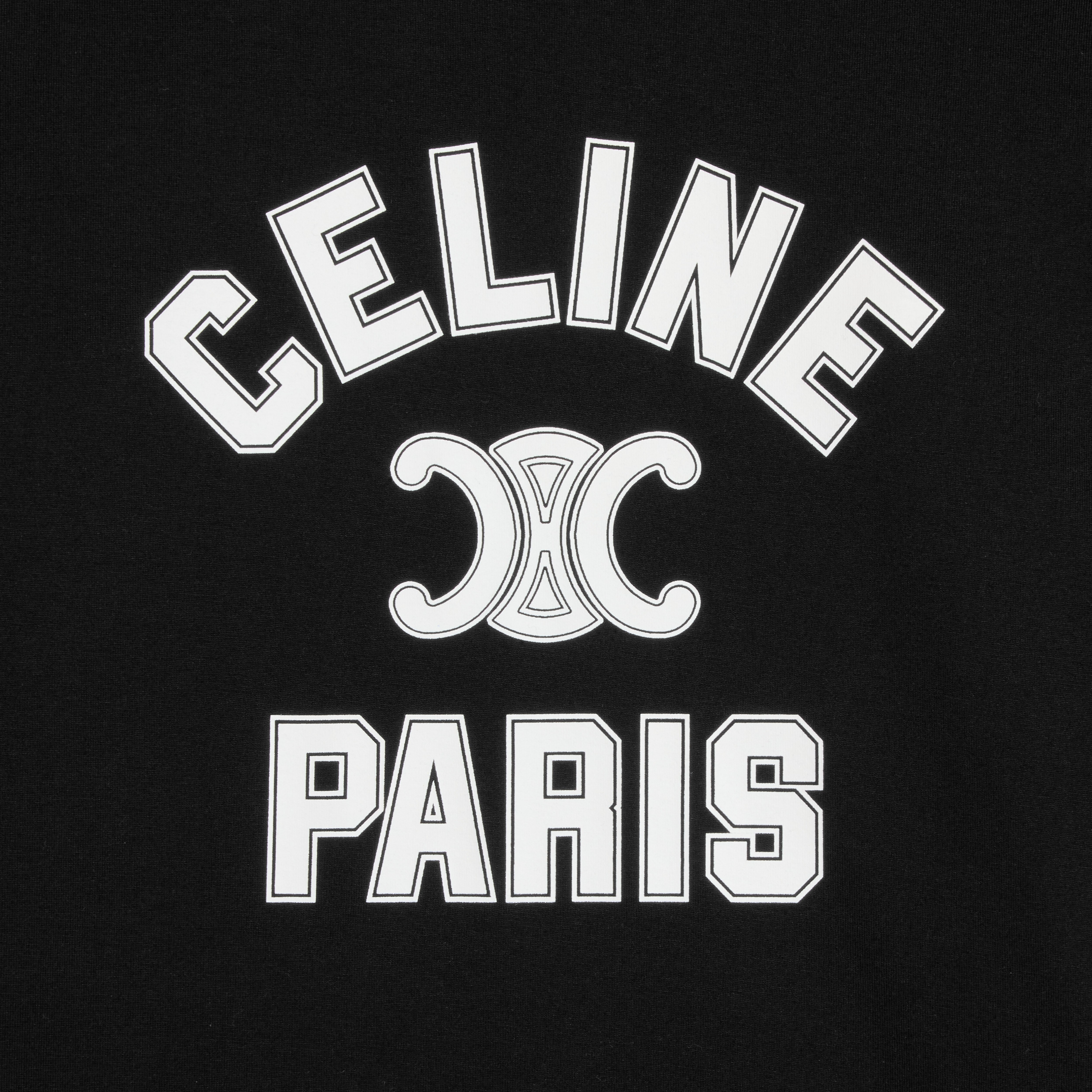 celine paris t-shirt in cotton jersey - 4