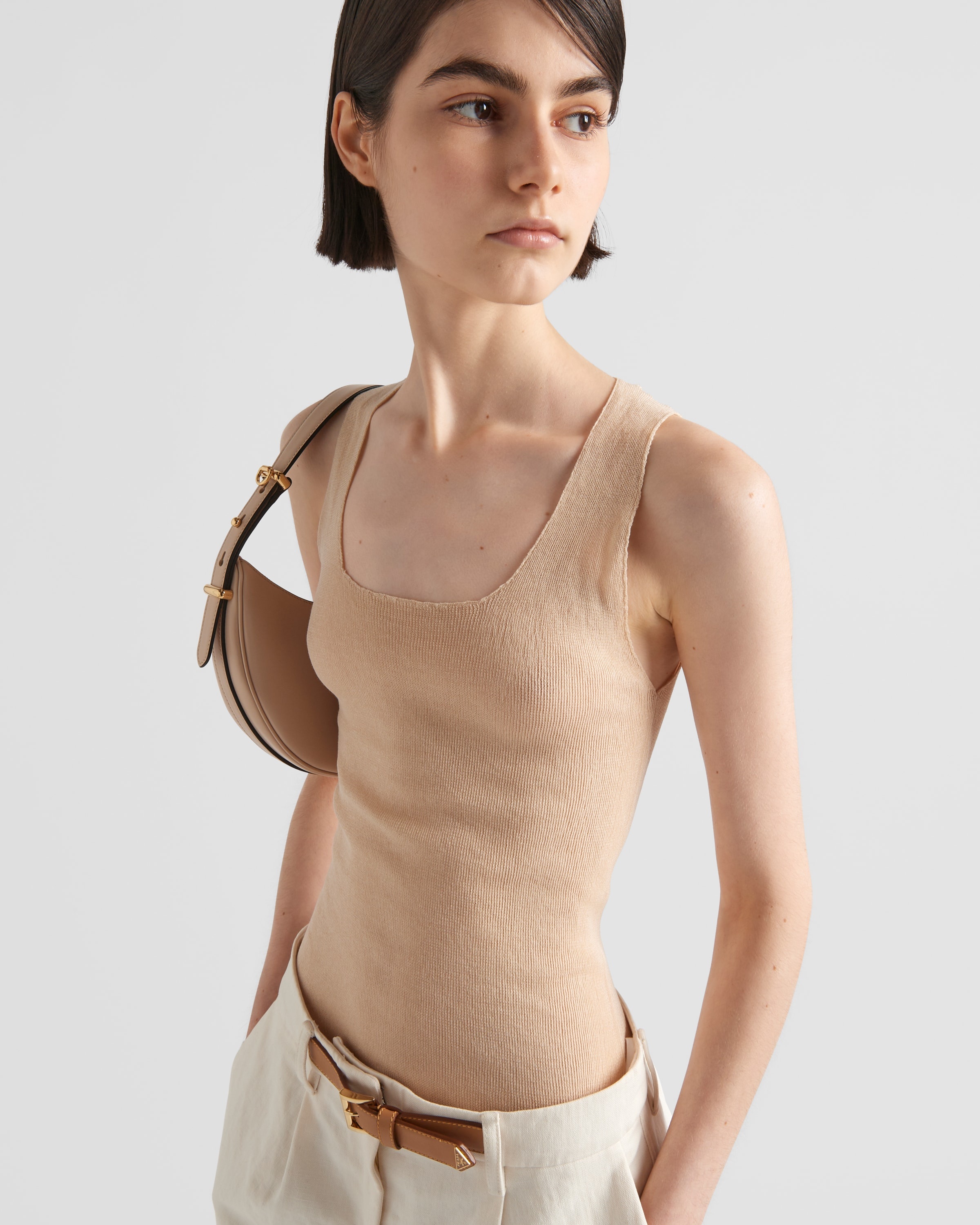 Cotton knit tank top - 3