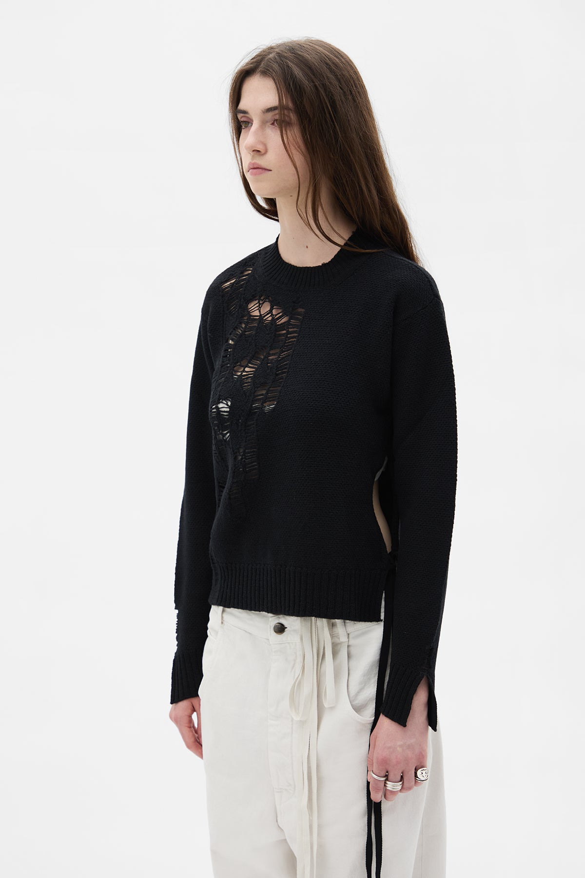 Gabriela Destroyed Seed Stitch Sweater - 2