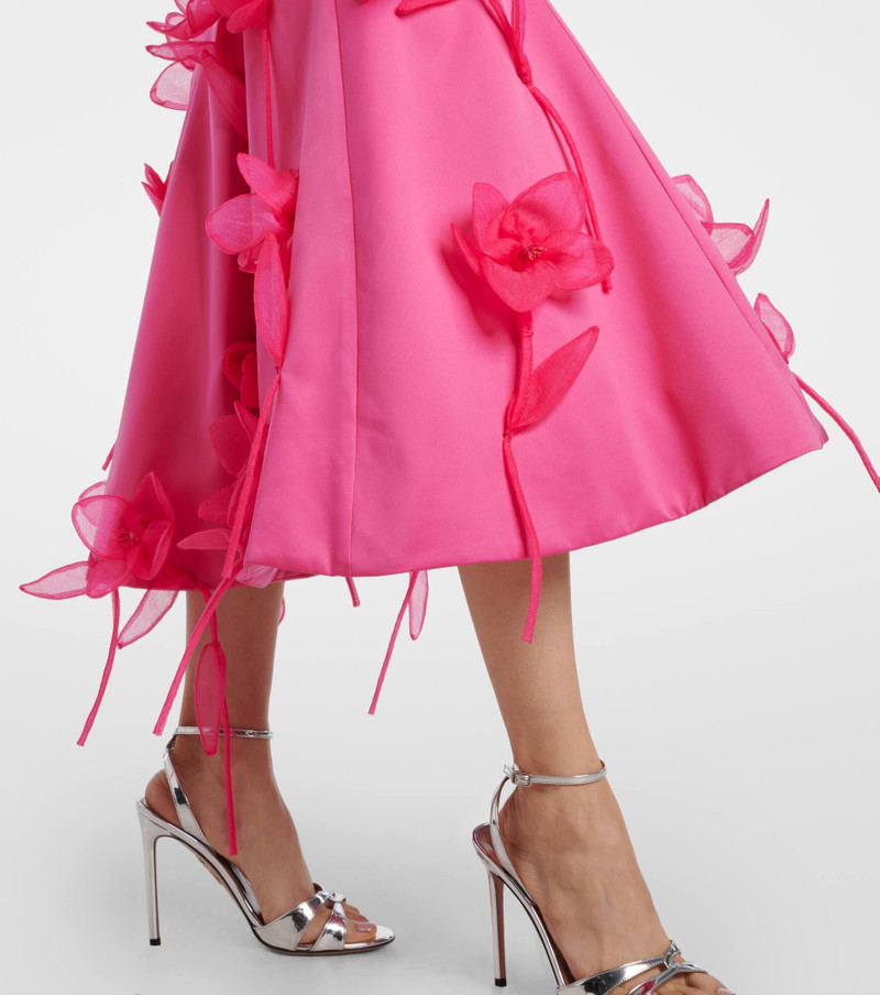 Floral-appliqué midi dress 6