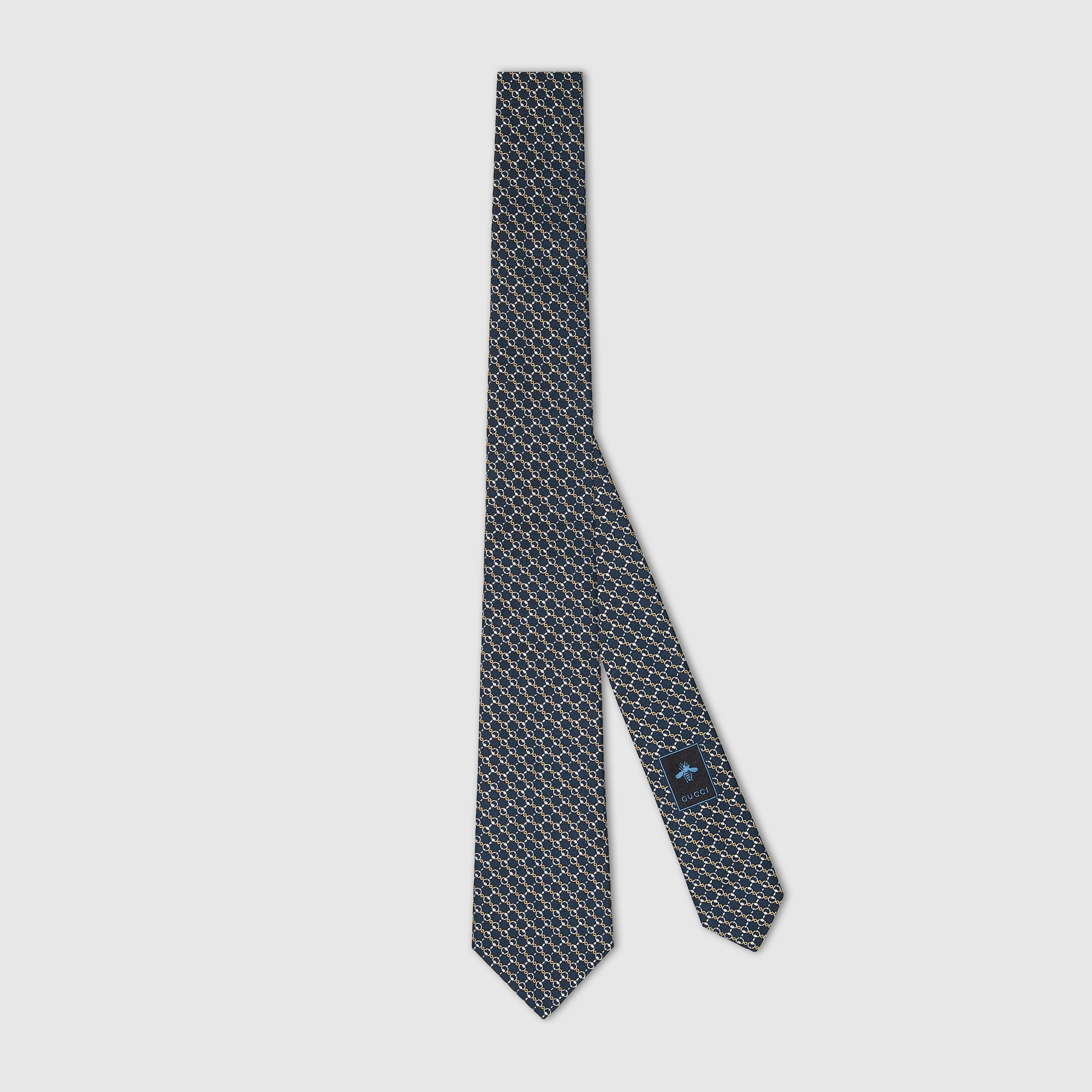 Horsebit silk jacquard tie - 1