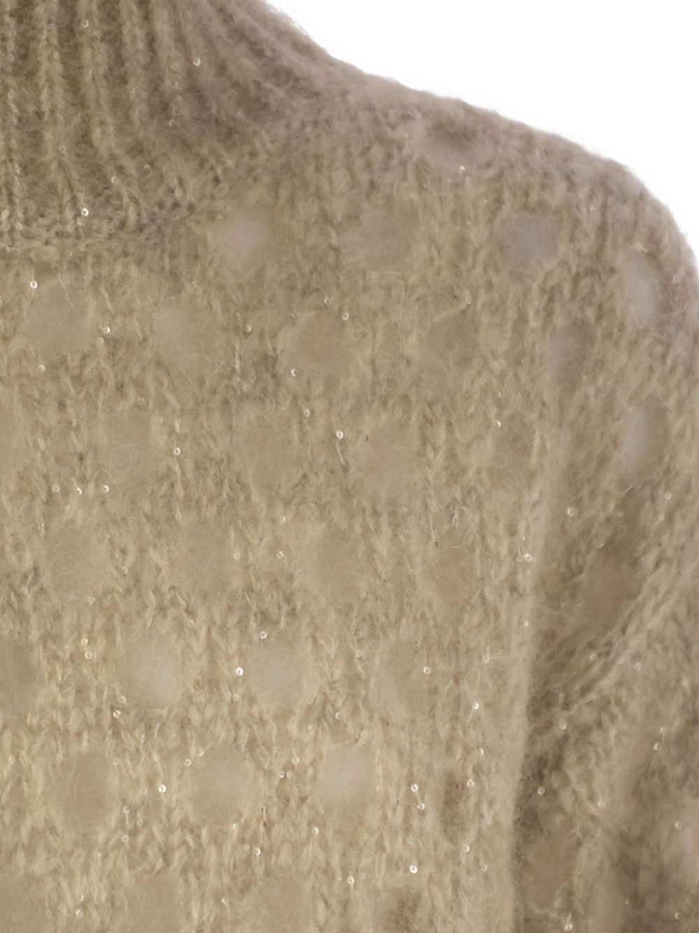 high-neck sequin-detail sweater - 4