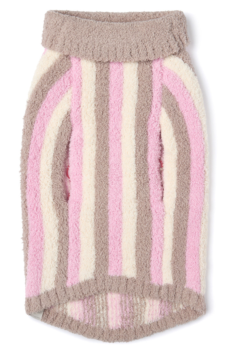 Barefoot Dreams barefoot dreams CozyChic™ Smiley Stripe Dog Sweater in Pink Multi outlook