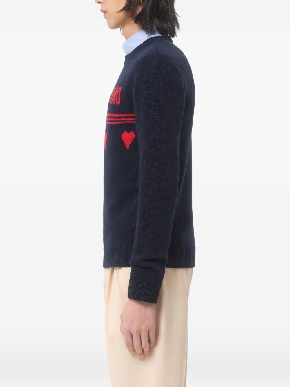 heart motif text sweater - 5