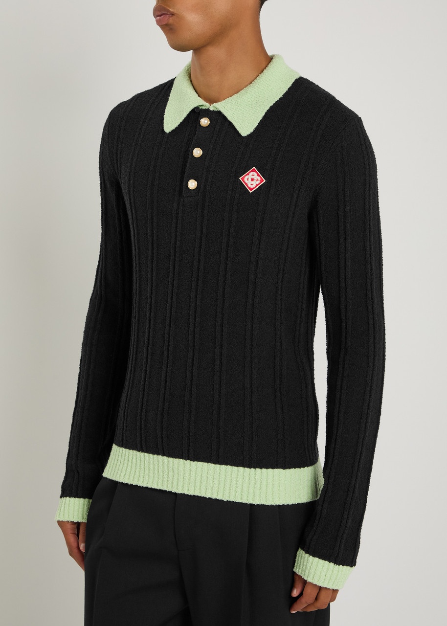 Casablanca Boucle Logo Terry Polo Shirt - 2