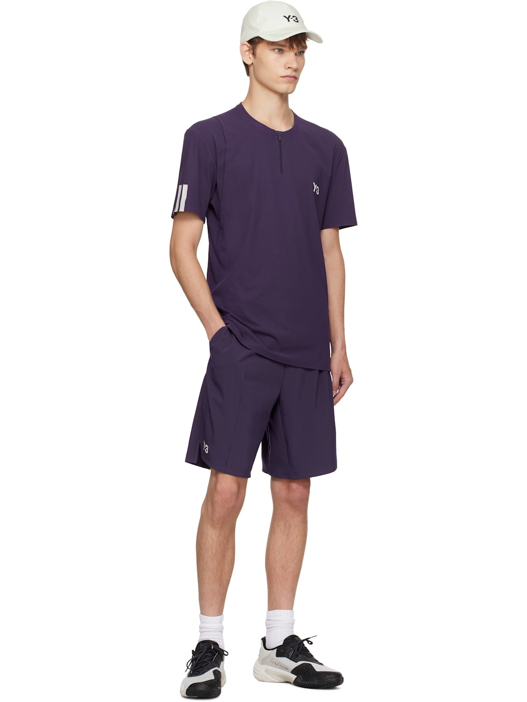 Purple US Open Tennis Freelift Zip Pro T-shirt - 4