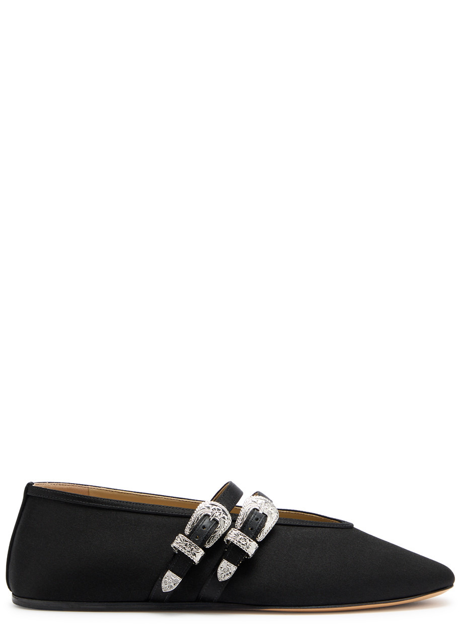 LE Monde Beryl Claudia Satin Ballet Flats - 1