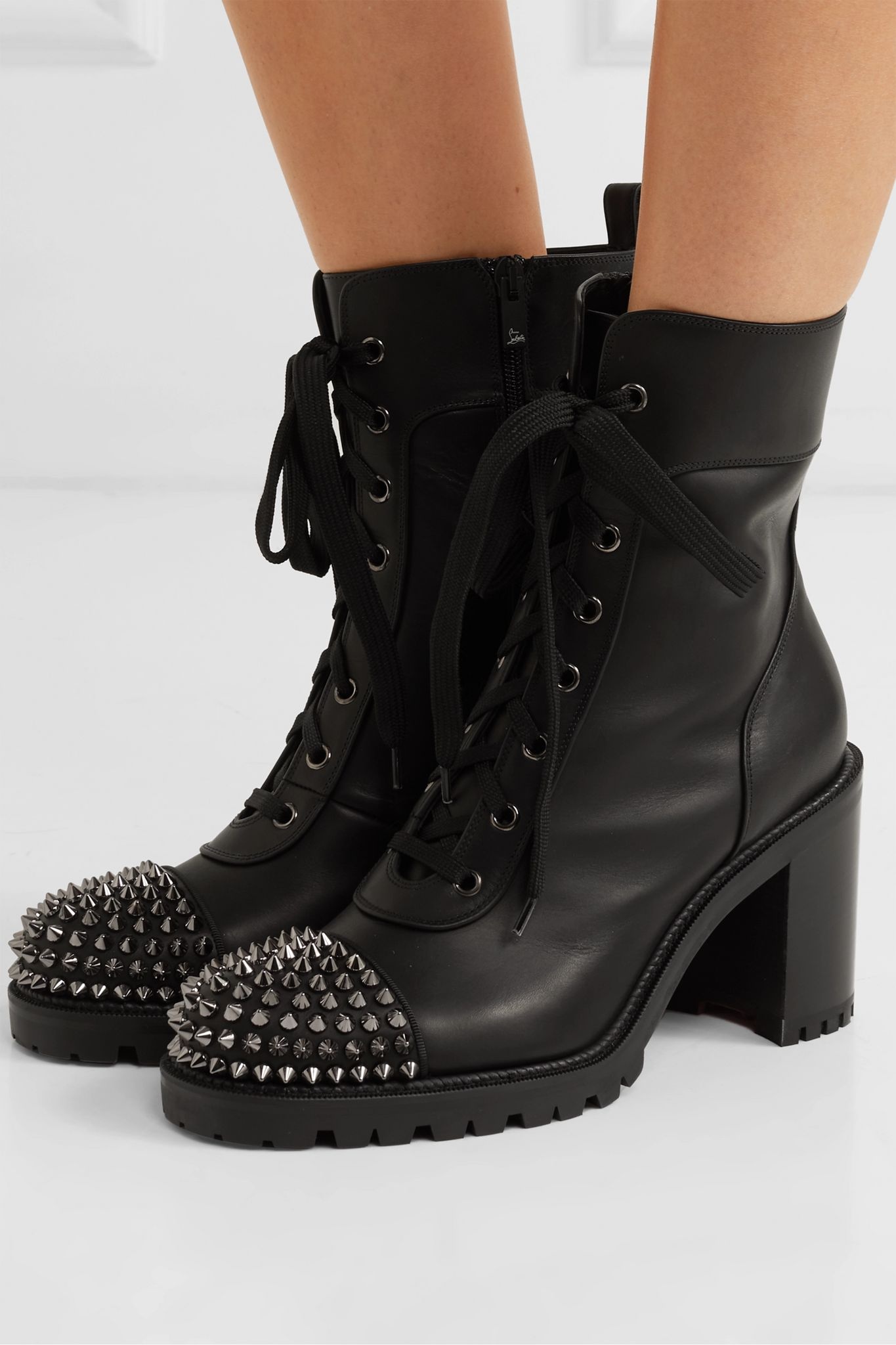 TS Croc 70 spiked leather ankle boots - 2