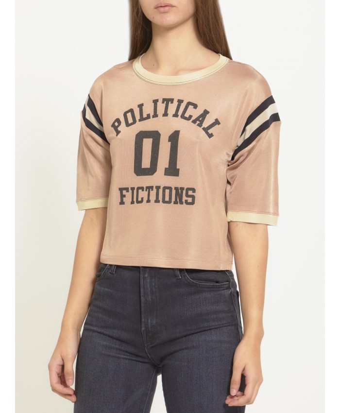 Political Fictions cropped t-shirt - 2