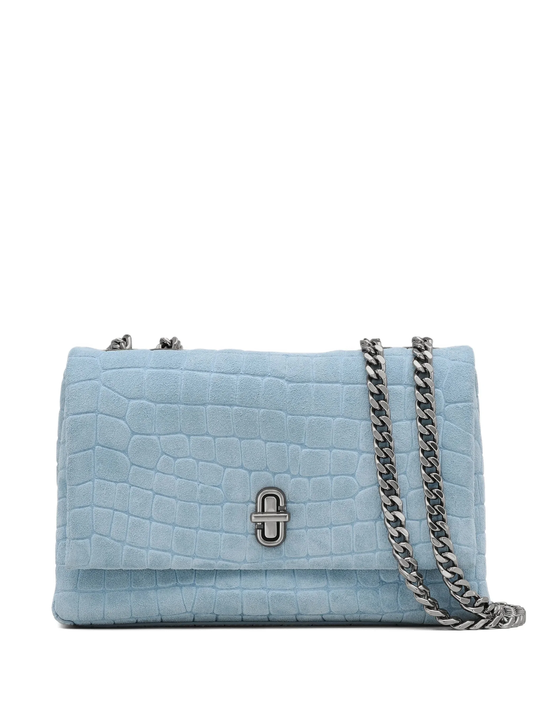 Marc Jacobs The Slim Croc Suede Dual-chain Shoulder Bag - 1