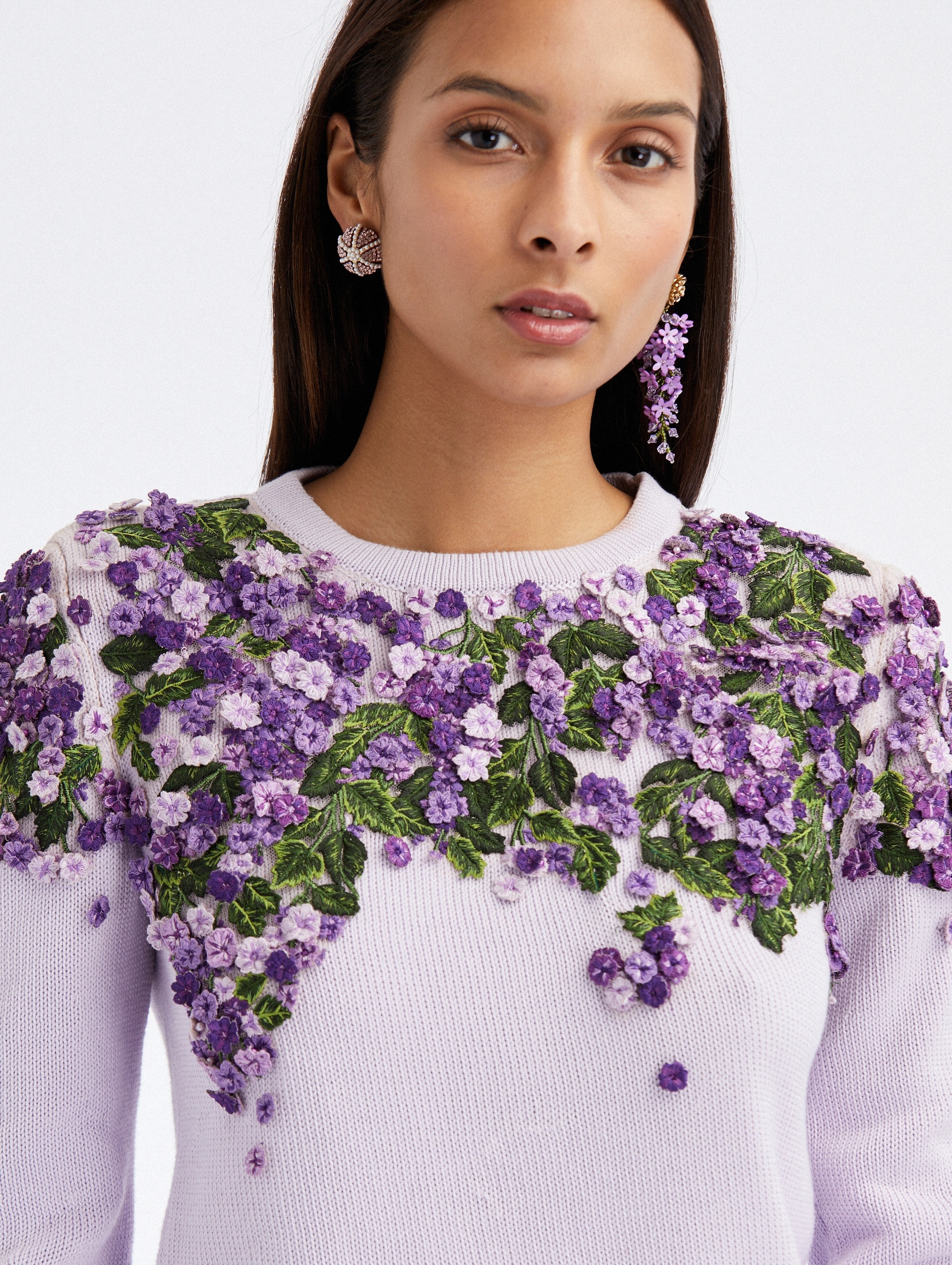 DEGRADE LILAC THREADWORK PULLOVER - 4
