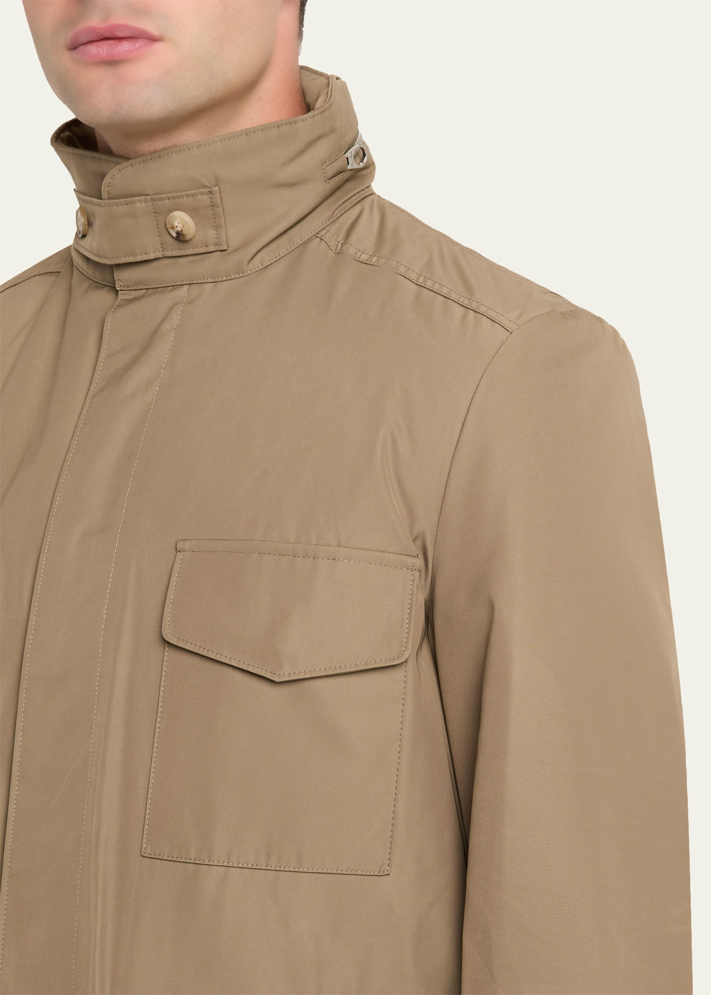 Men's Traveler Field Jacket with Stowaway Hood - 5