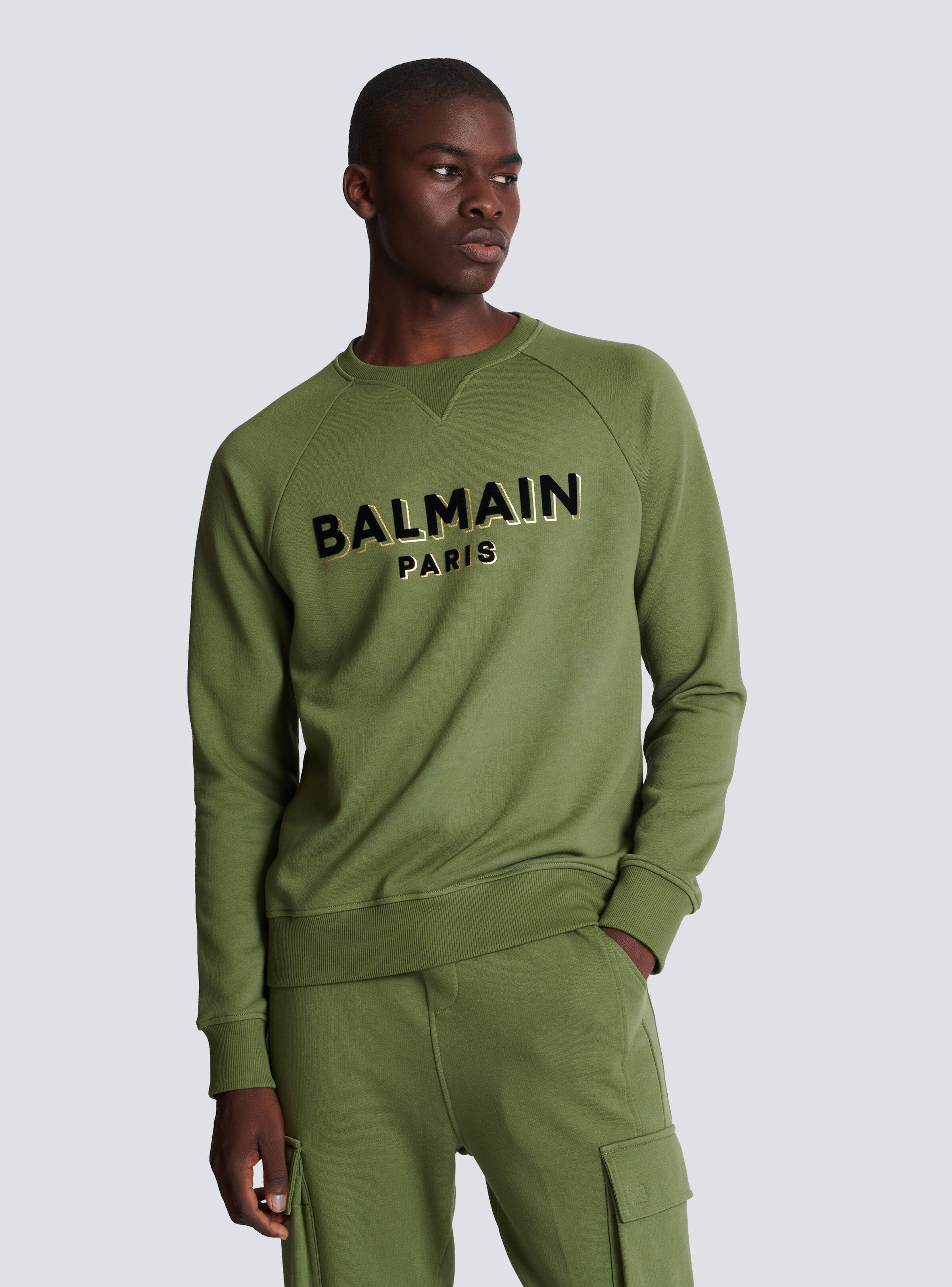 Balmain Paris flocked sweatshirt - 6