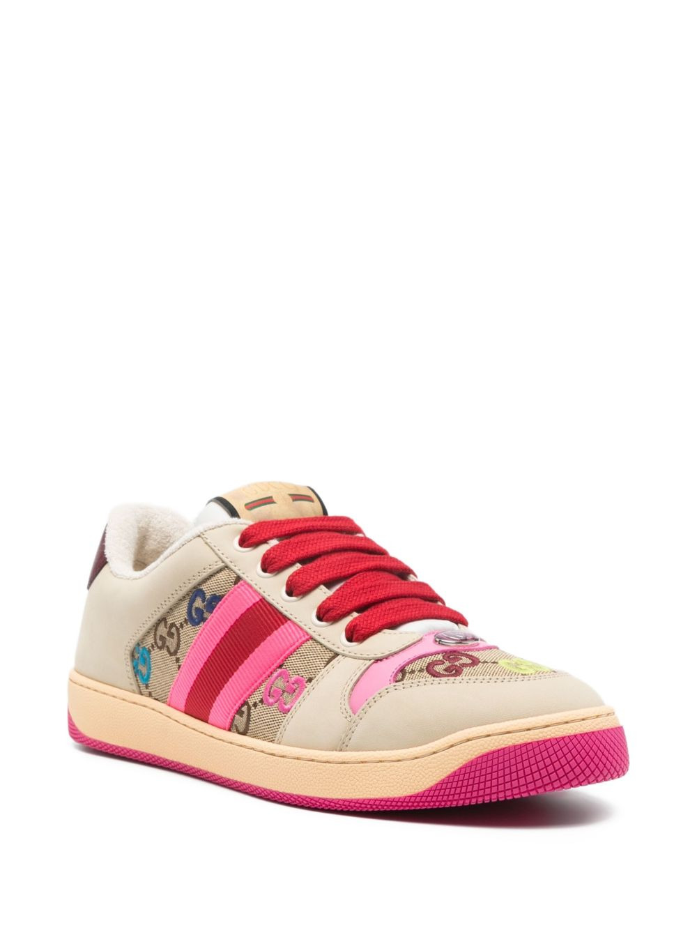 Gucci Women Screener Leather Sneakers - 4