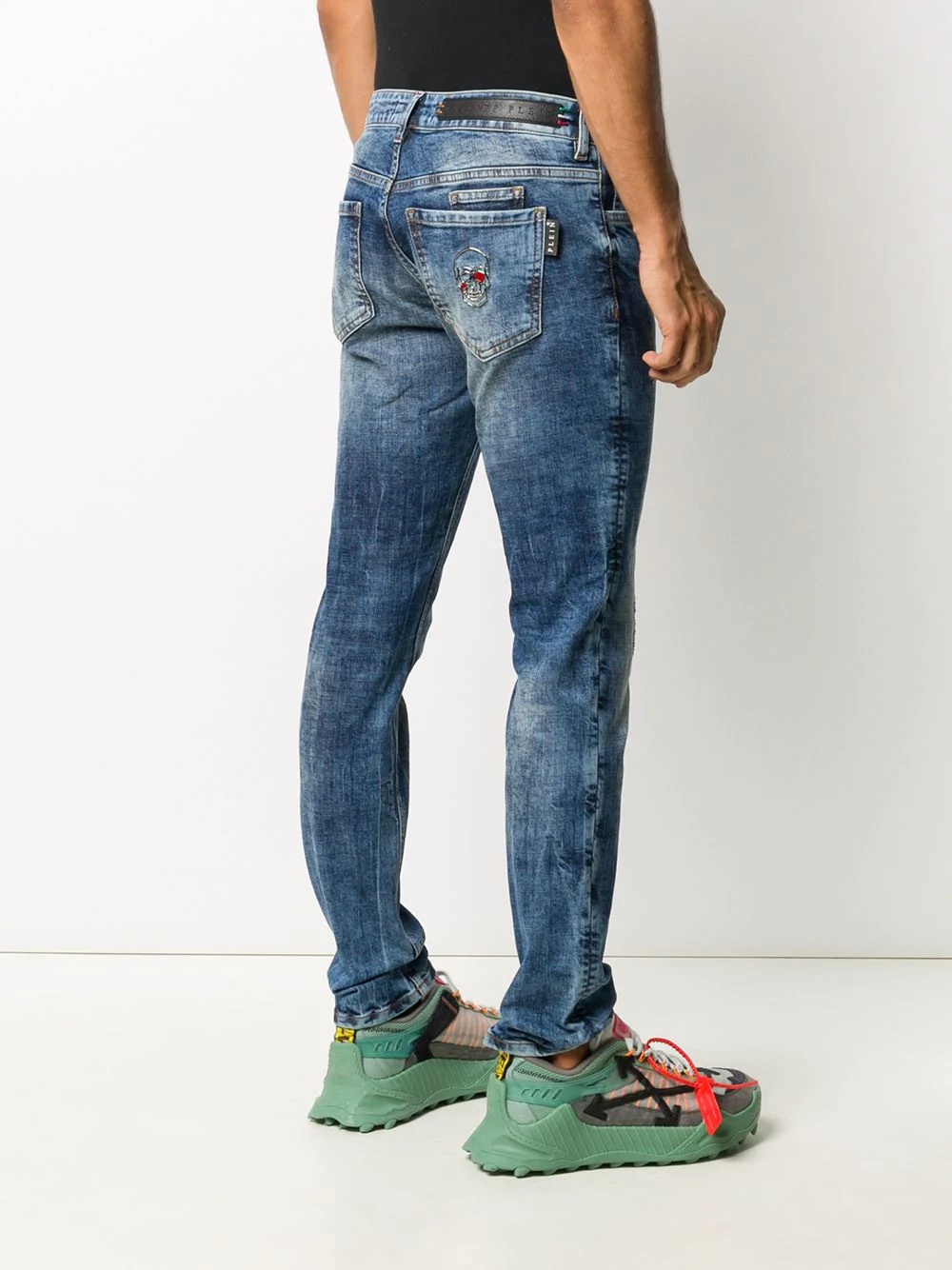 Skull slim-fit jeans - 4