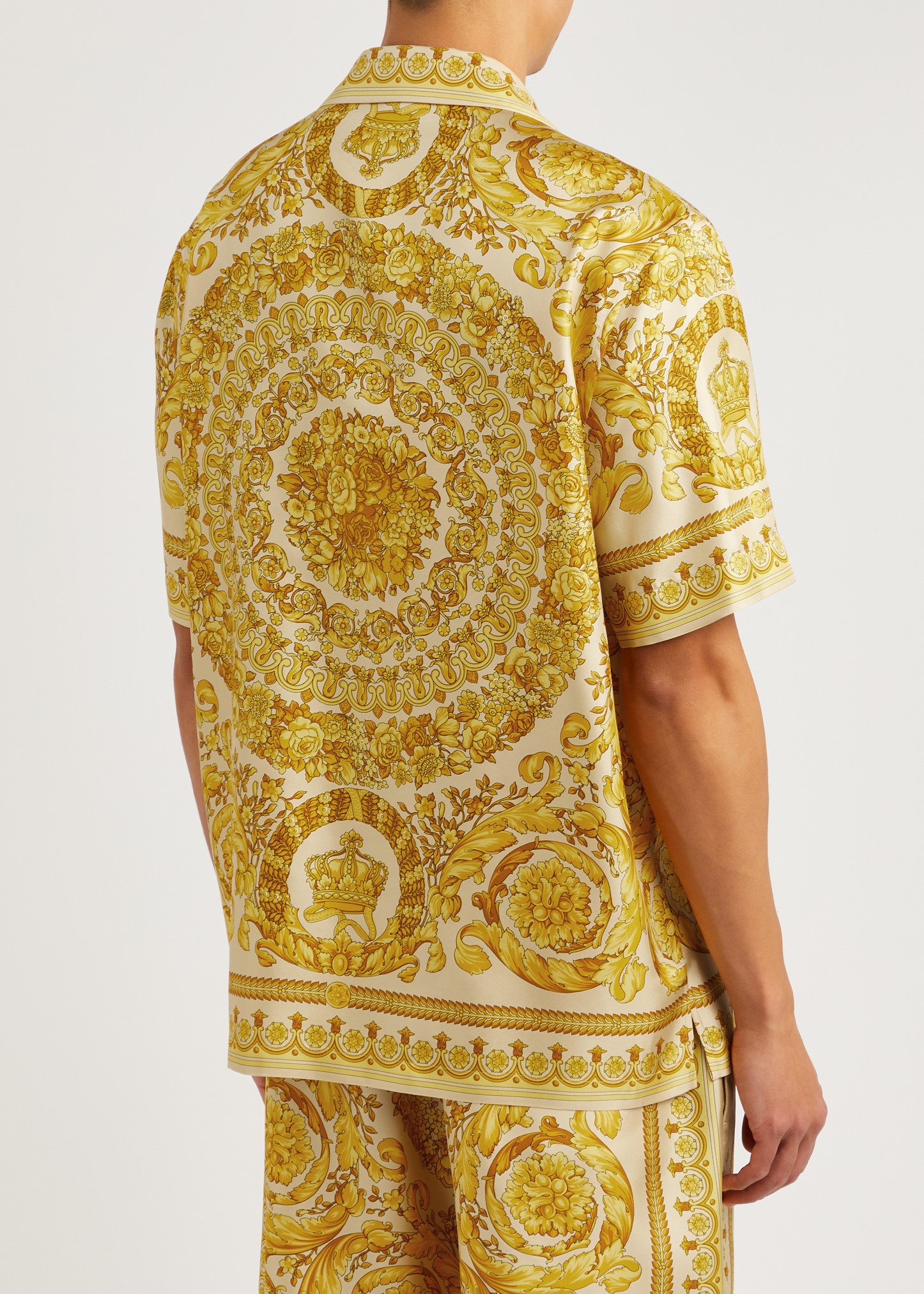 Baroque printed silk-twill shirt - 3