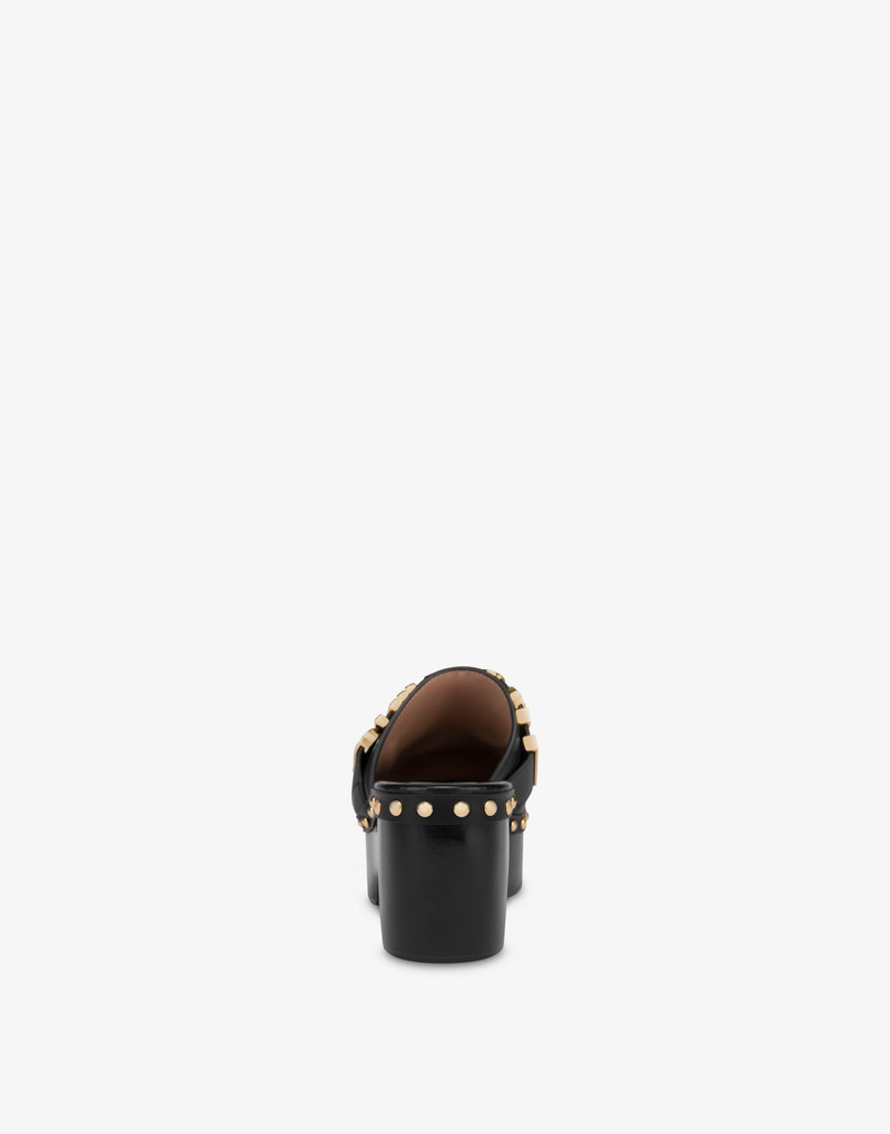 Moschino LETTERING LOGO CALFSKIN SABOT outlook