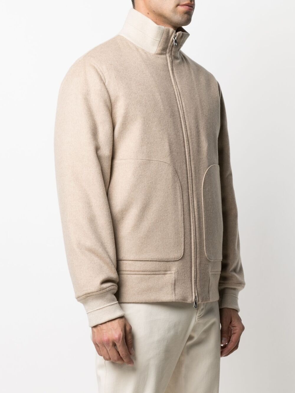 cashmere bomber jacket - 3