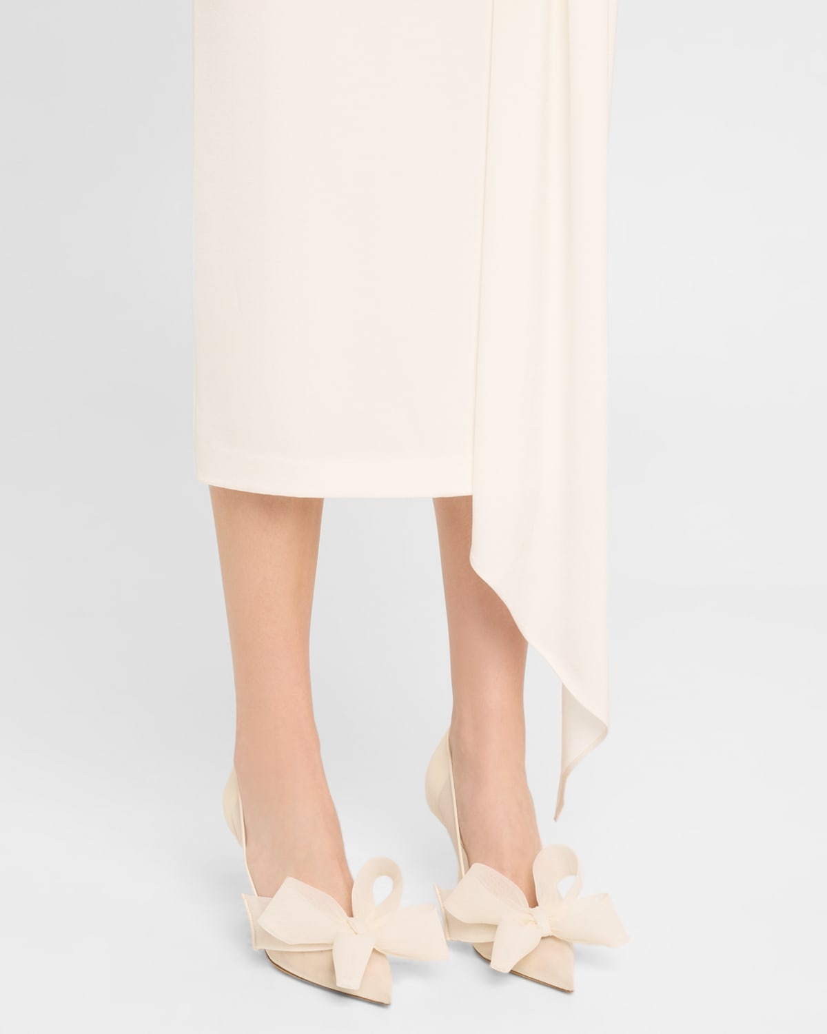 Staz Bow Mesh Pointed Pumps - 2