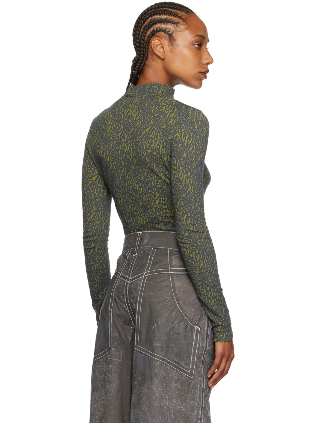 Green Shrunk Turtleneck - 3