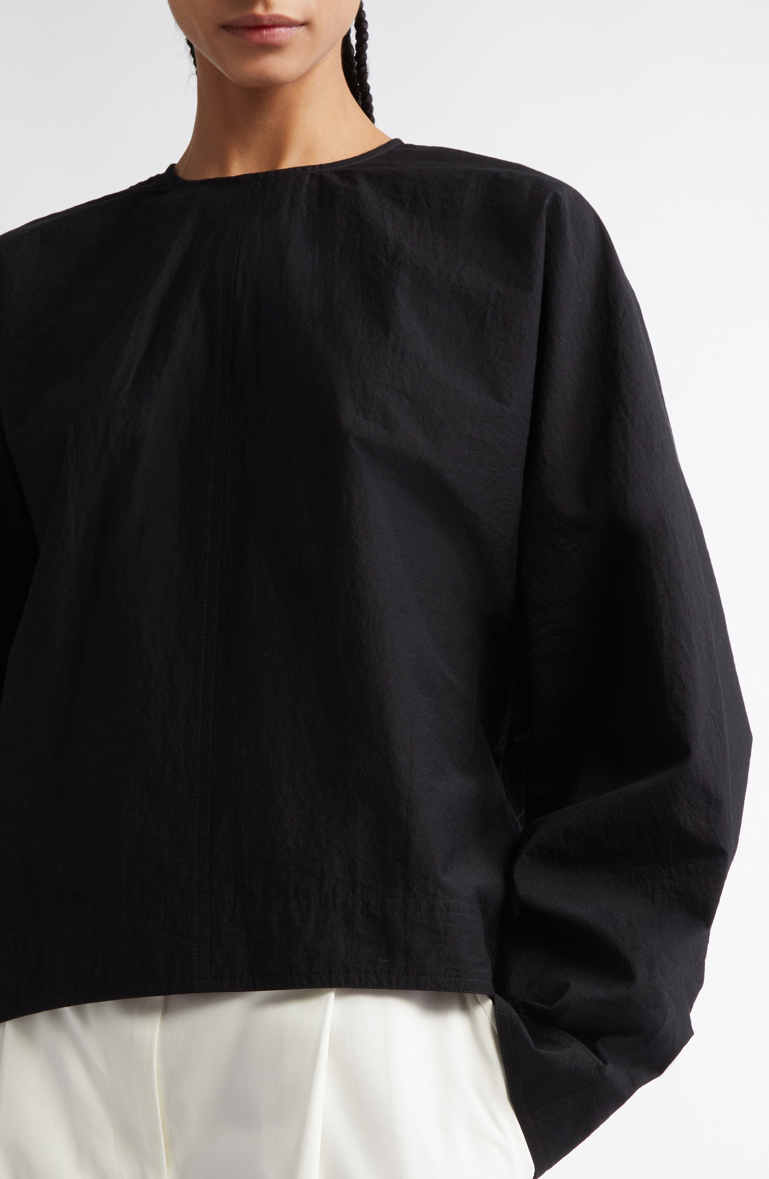 TOTEME Balloon Sleeve Top in Black at Nordstrom - 5