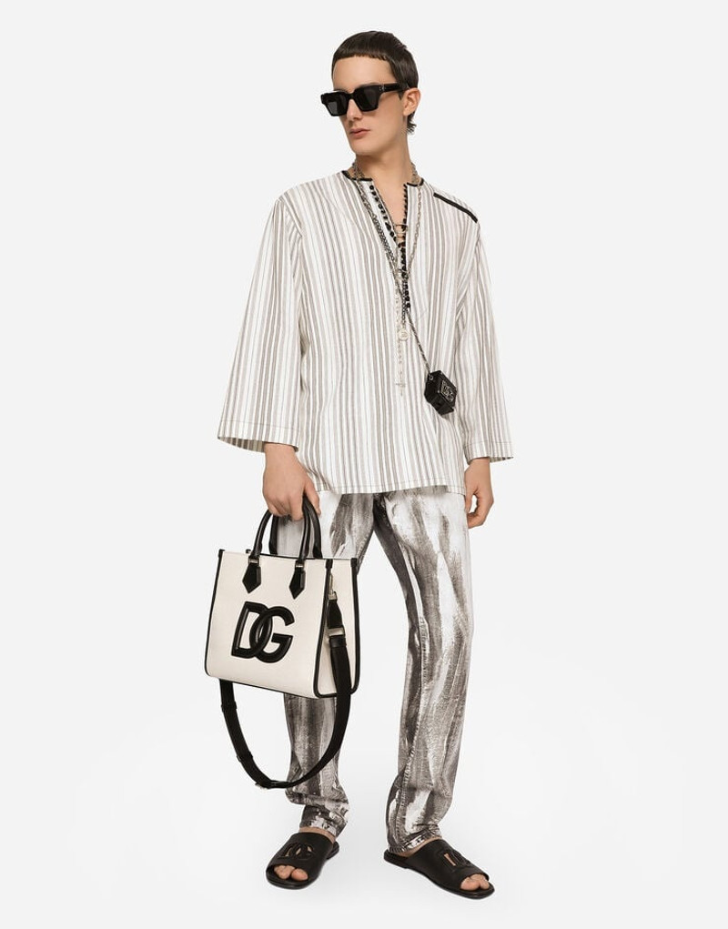 Dolce & Gabbana Black regular-fit jeans with brushstrokes outlook