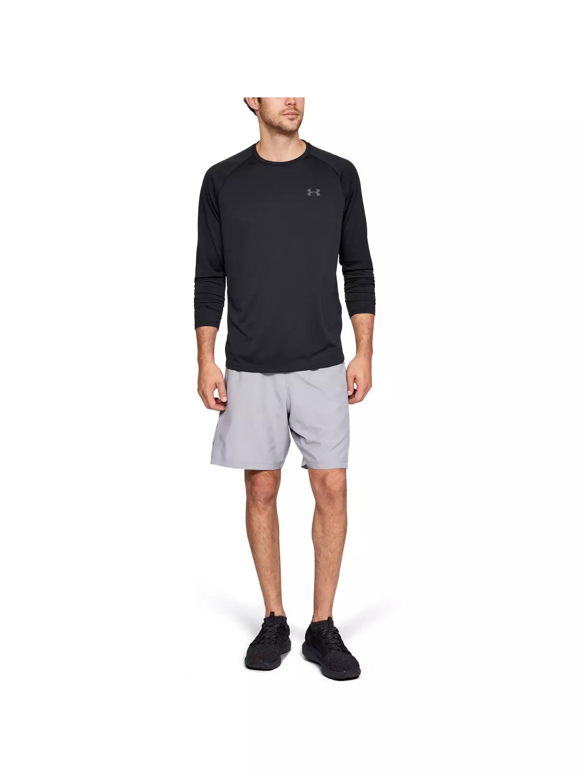 Men's Tech Long Sleeve Black Tee - 3