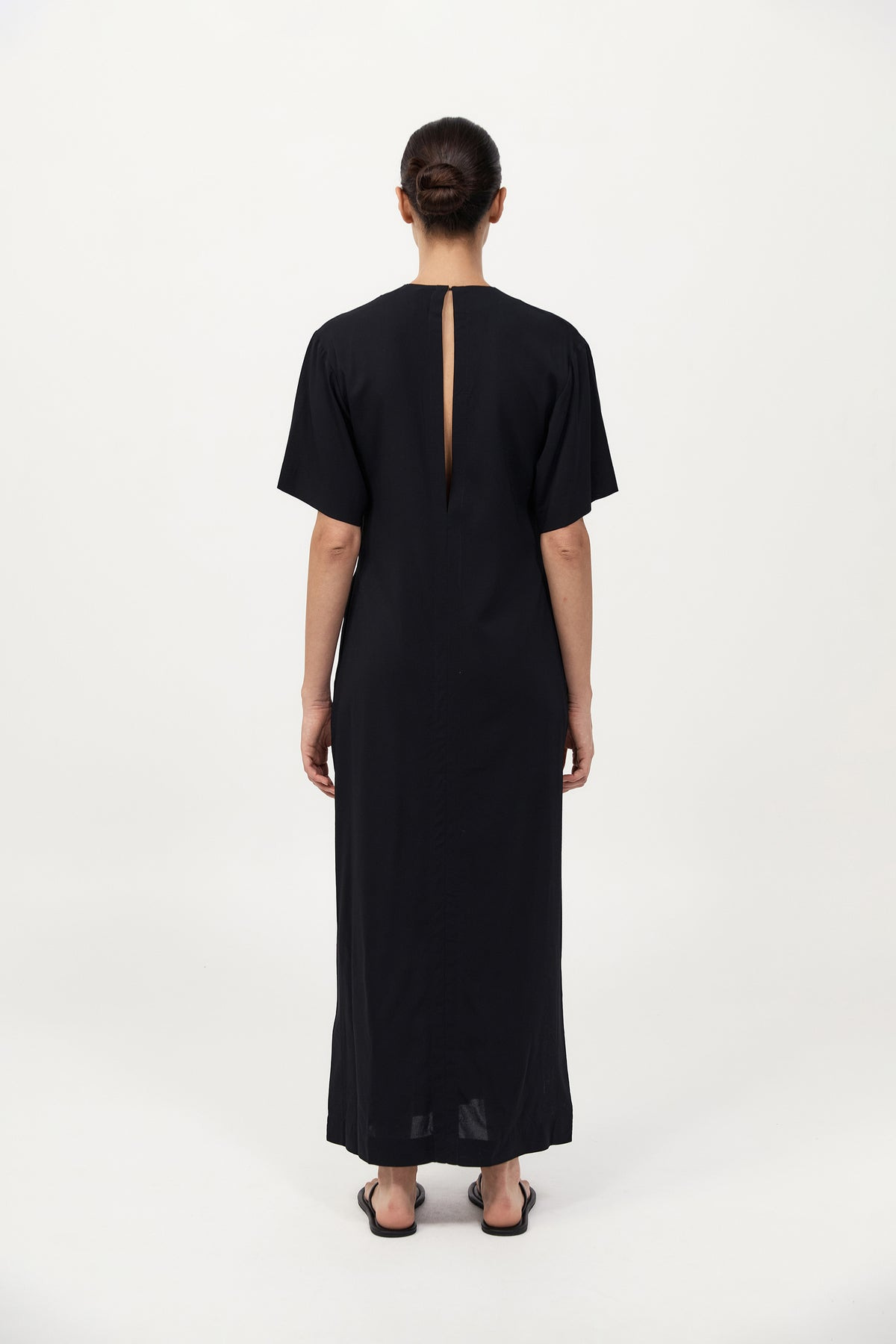 Relaxed Tee Dress - Black - 5