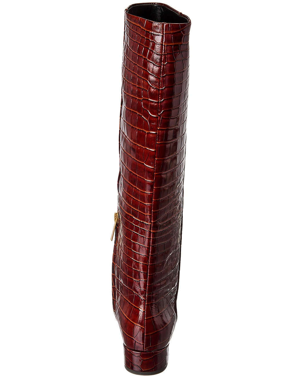 Veronica Beard Cecile Croc-Embossed Leather Knee-High Boot - 3