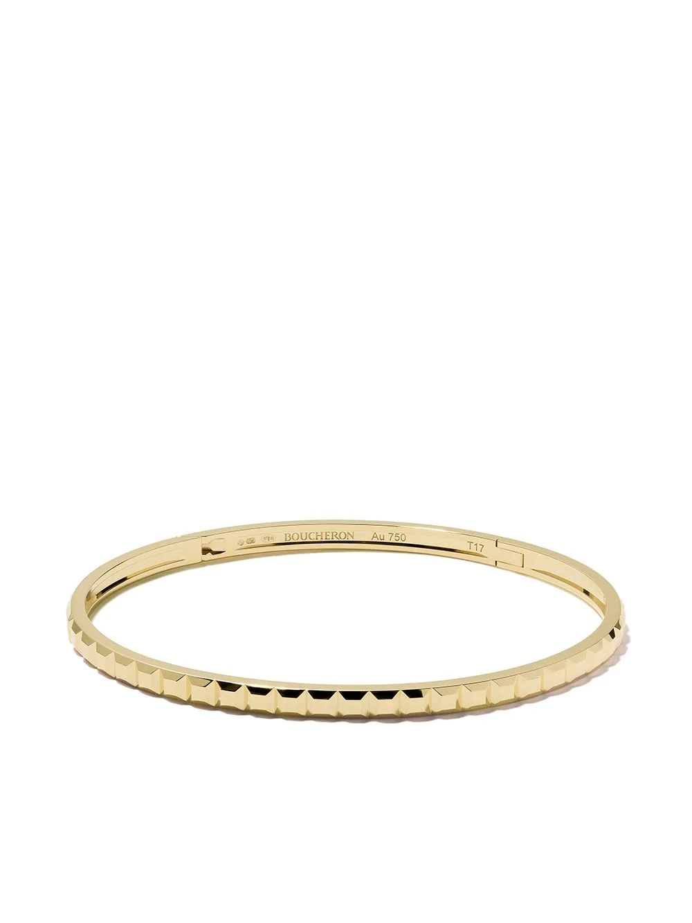 18kt rose  gold Quatre Grosgrain bangle - 1