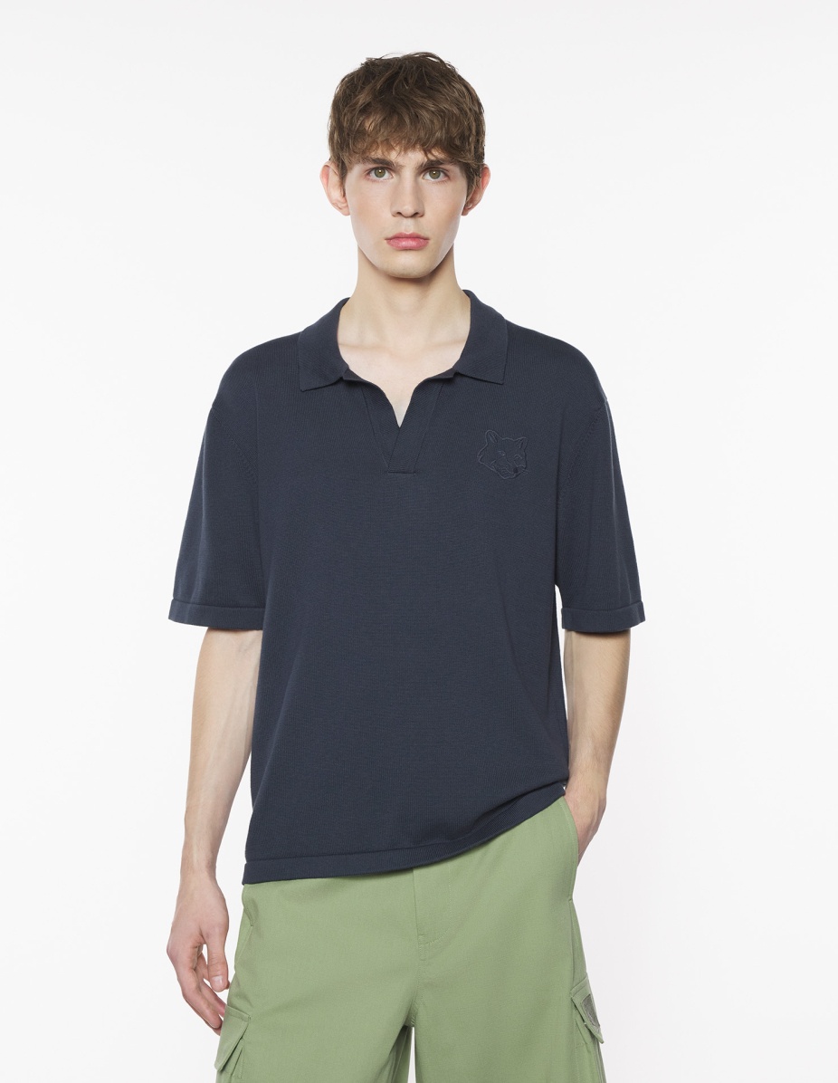 BOLD FOX HEAD EMBROIDERED KNITTED POLO - 3