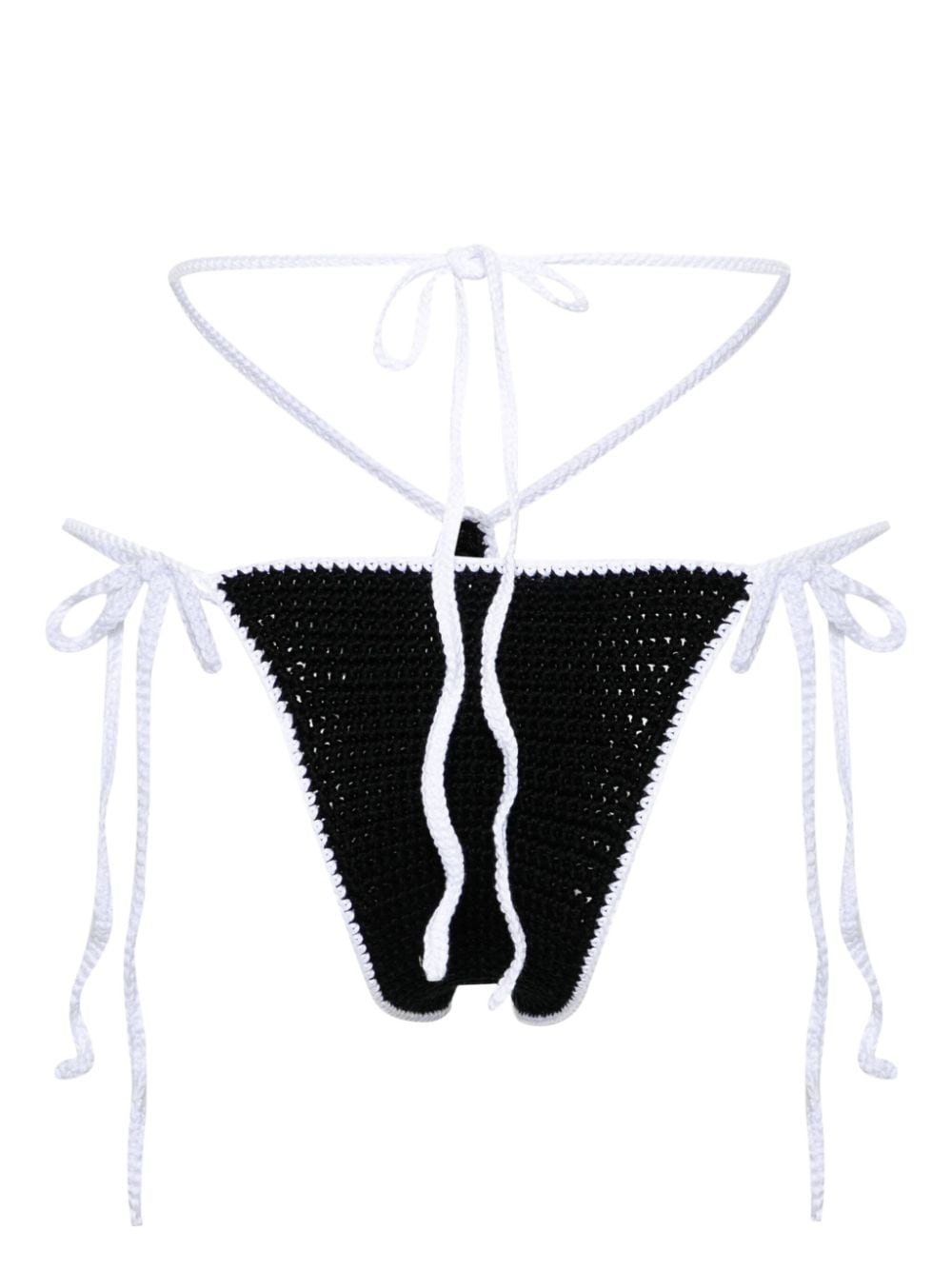 star-patch crochet bikini top - 2