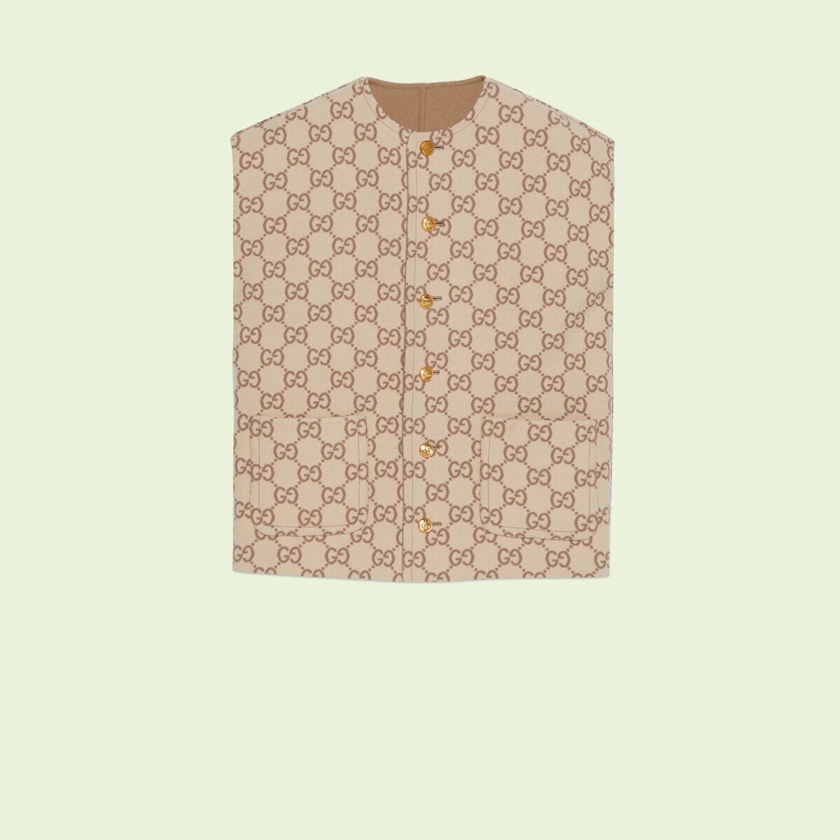 Reversible GG wool vest - 9