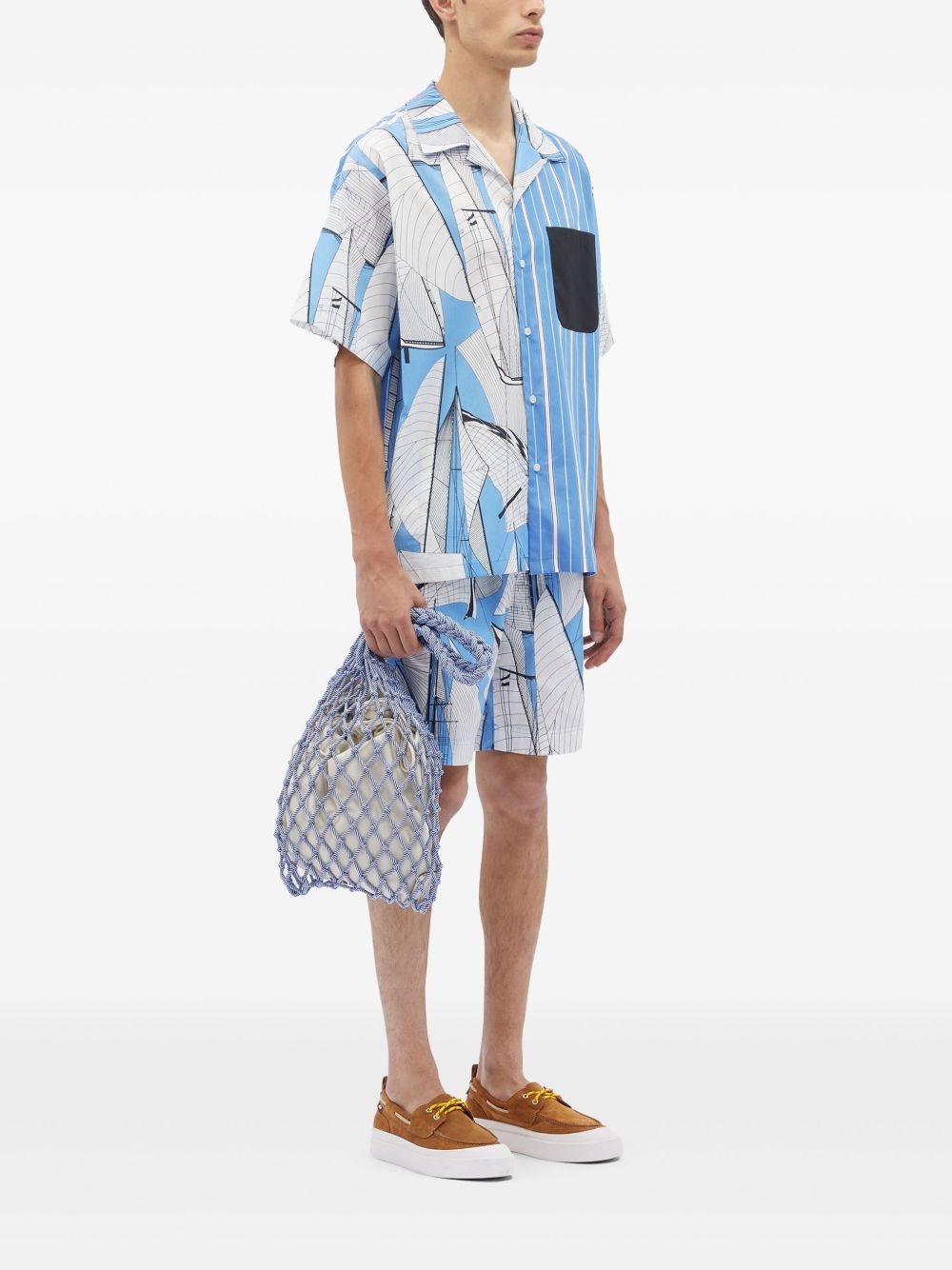 abstract-print shorts - 3