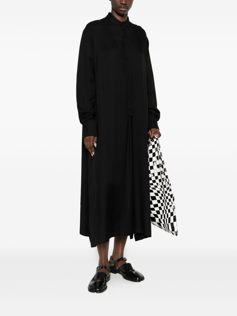 Yohji Yamamoto band-collar shirt midi dress outlook