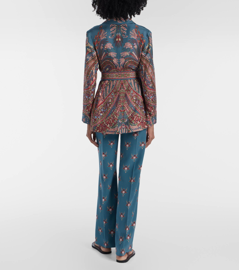 Floral printed silk blazer 3
