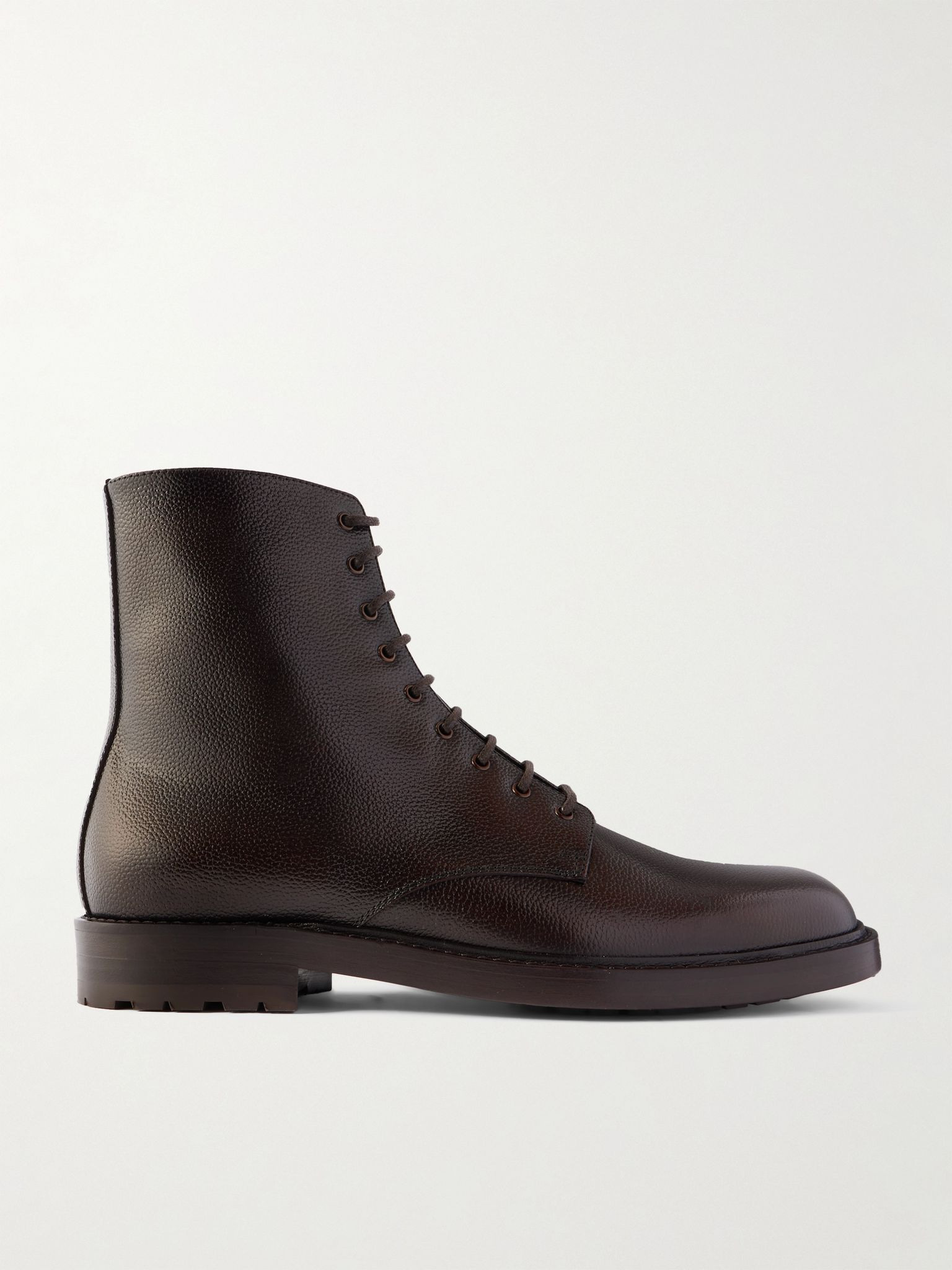 Pedula Full-Grain Leather Boots Burgundy - 1