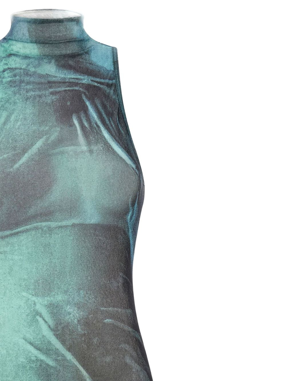 Water high-neck dress - 4