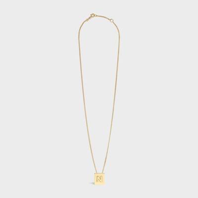 CELINE Alphabet N Necklace in Brass with Gold finish outlook